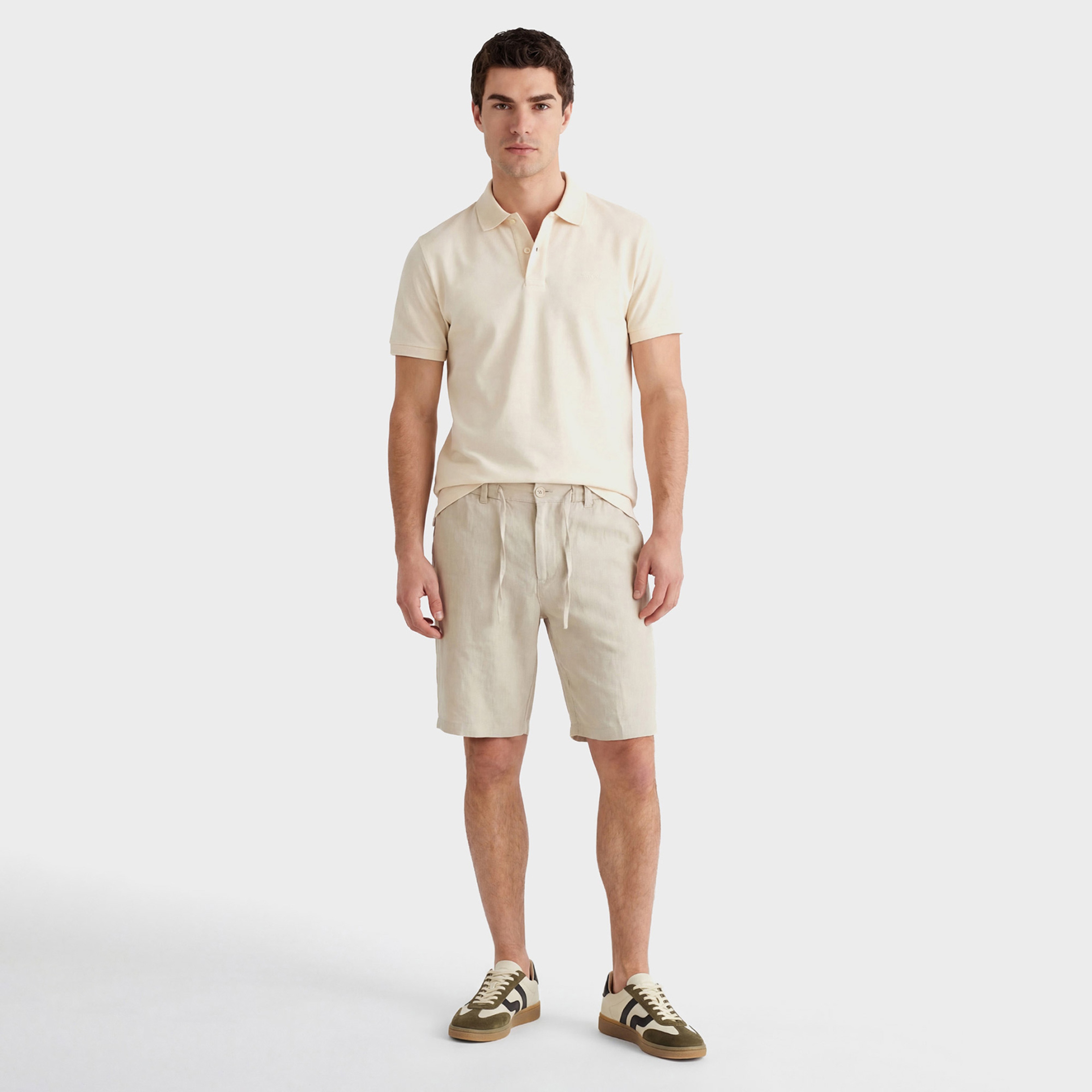 GANT Erkek Krem Regular Fit Polo Yaka T-Shirt