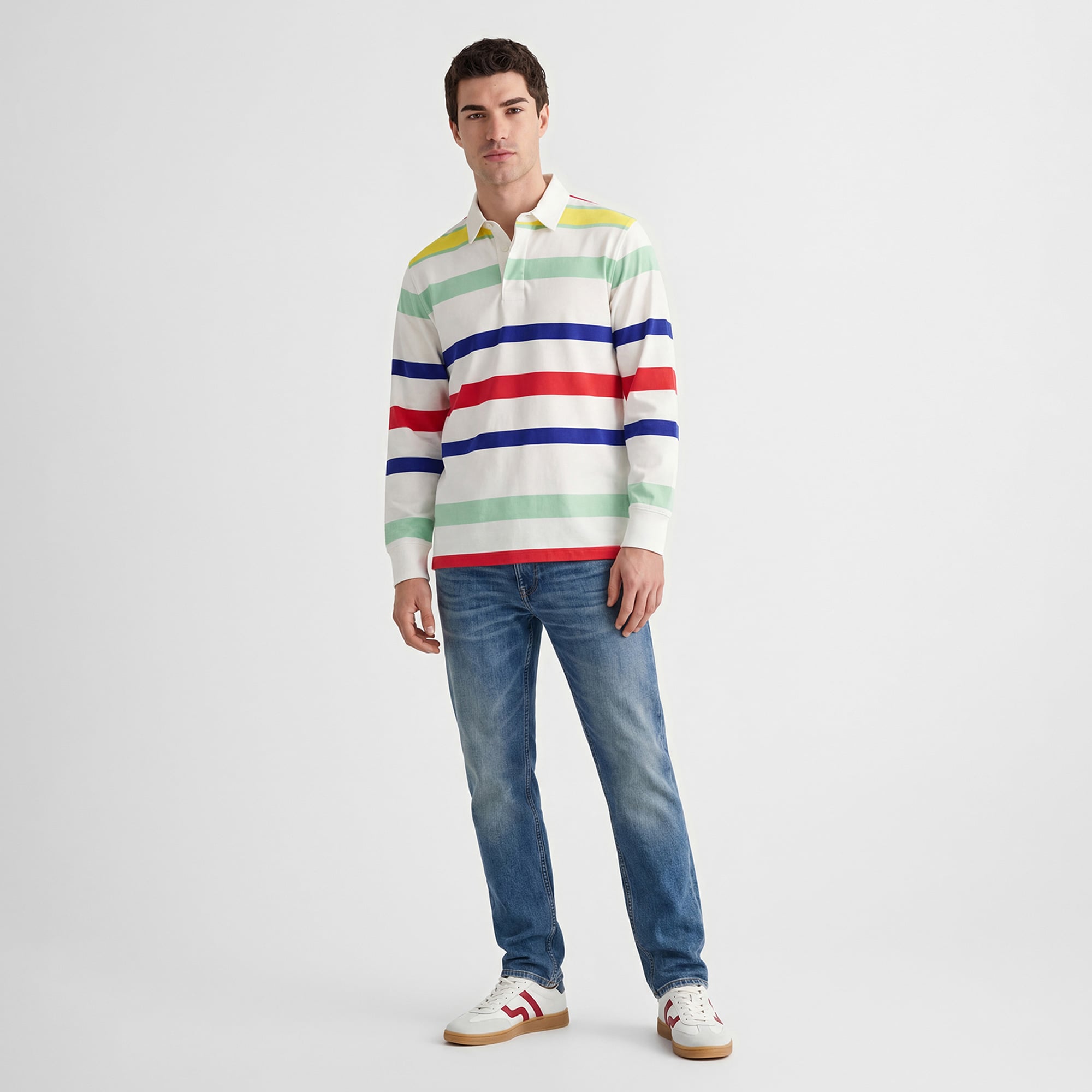 GANT Erkek Beyaz Logolu Rugby T-Shirt