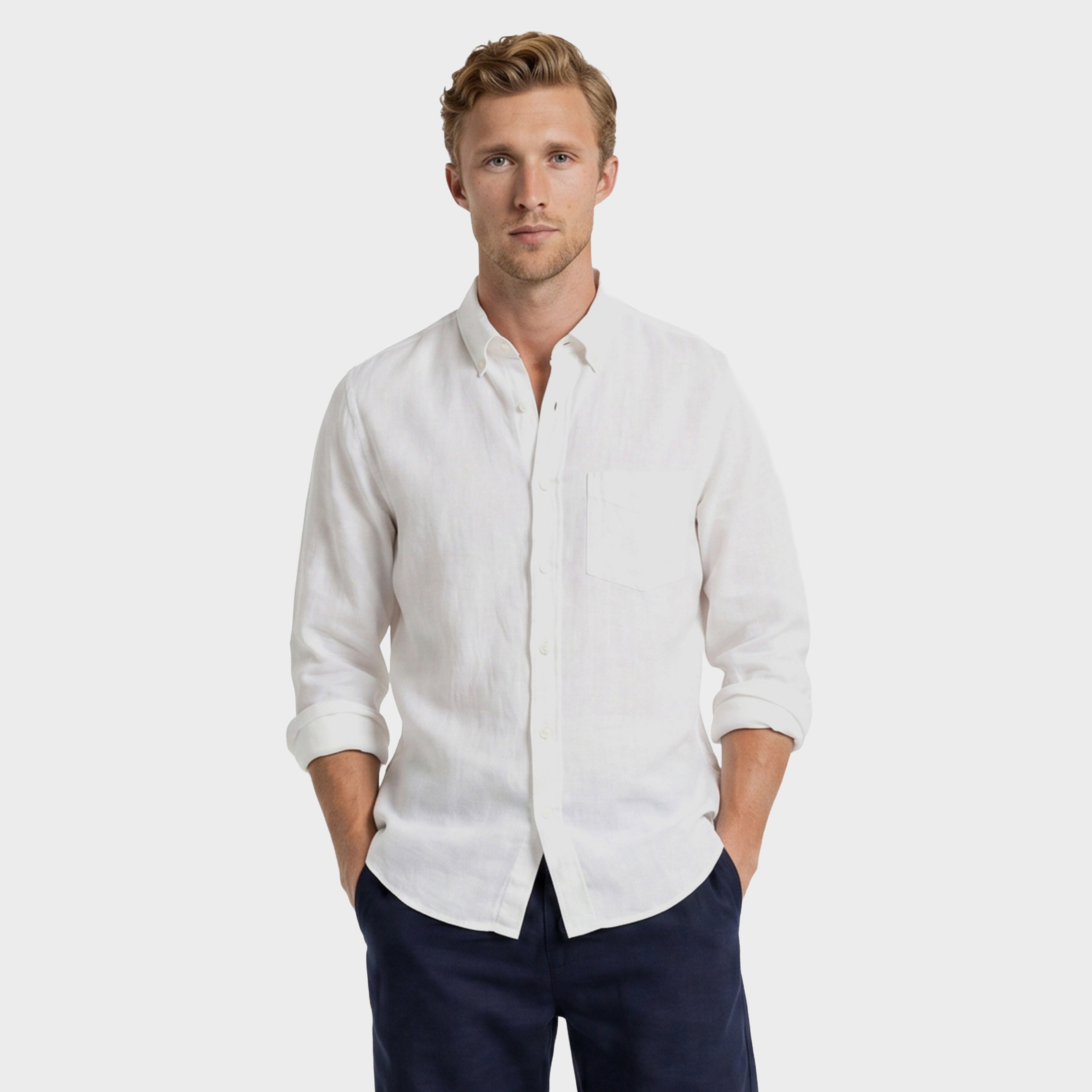 GANT Erkek Beyaz Regular Fit Gömlek