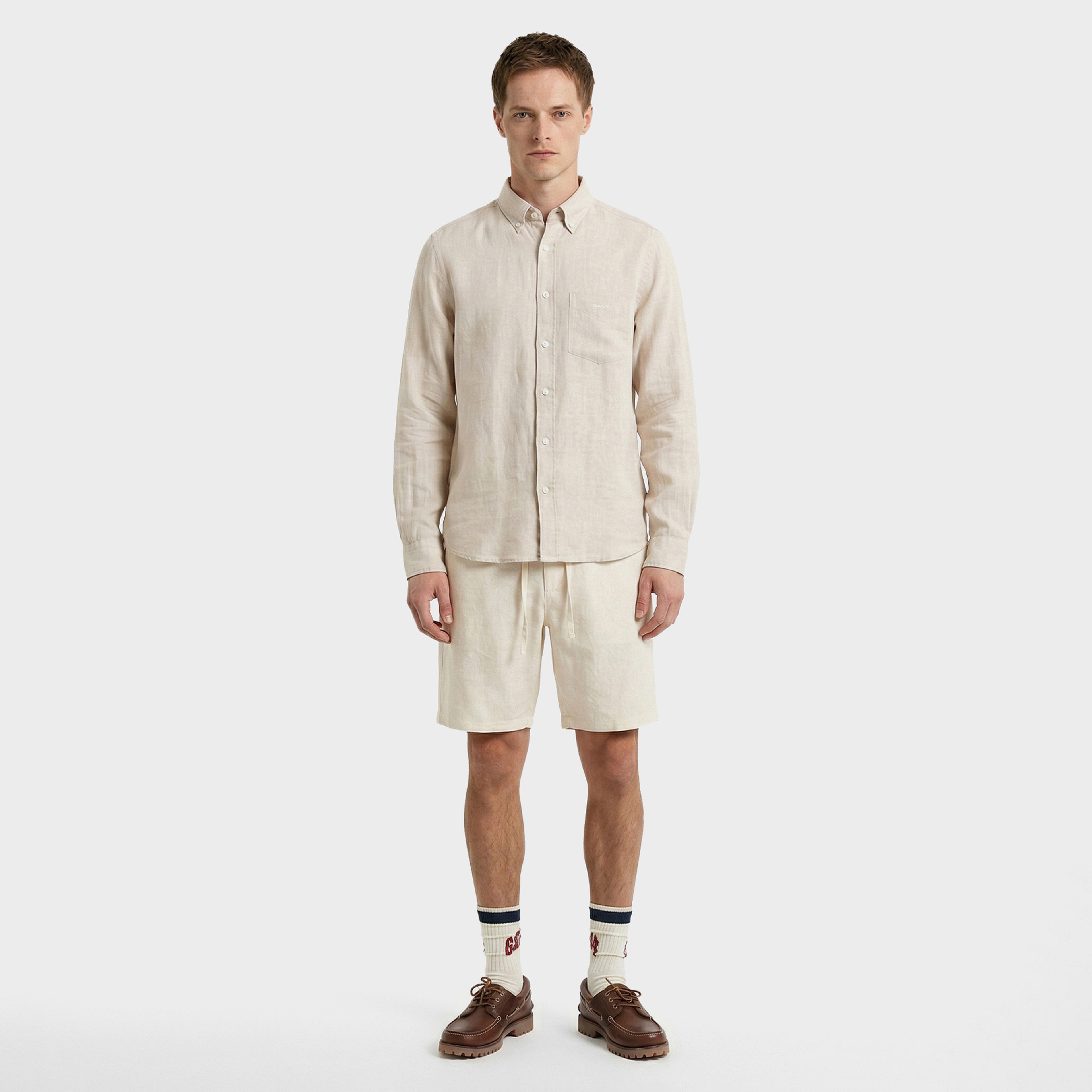 GANT Erkek Bej Regular Fit Gömlek