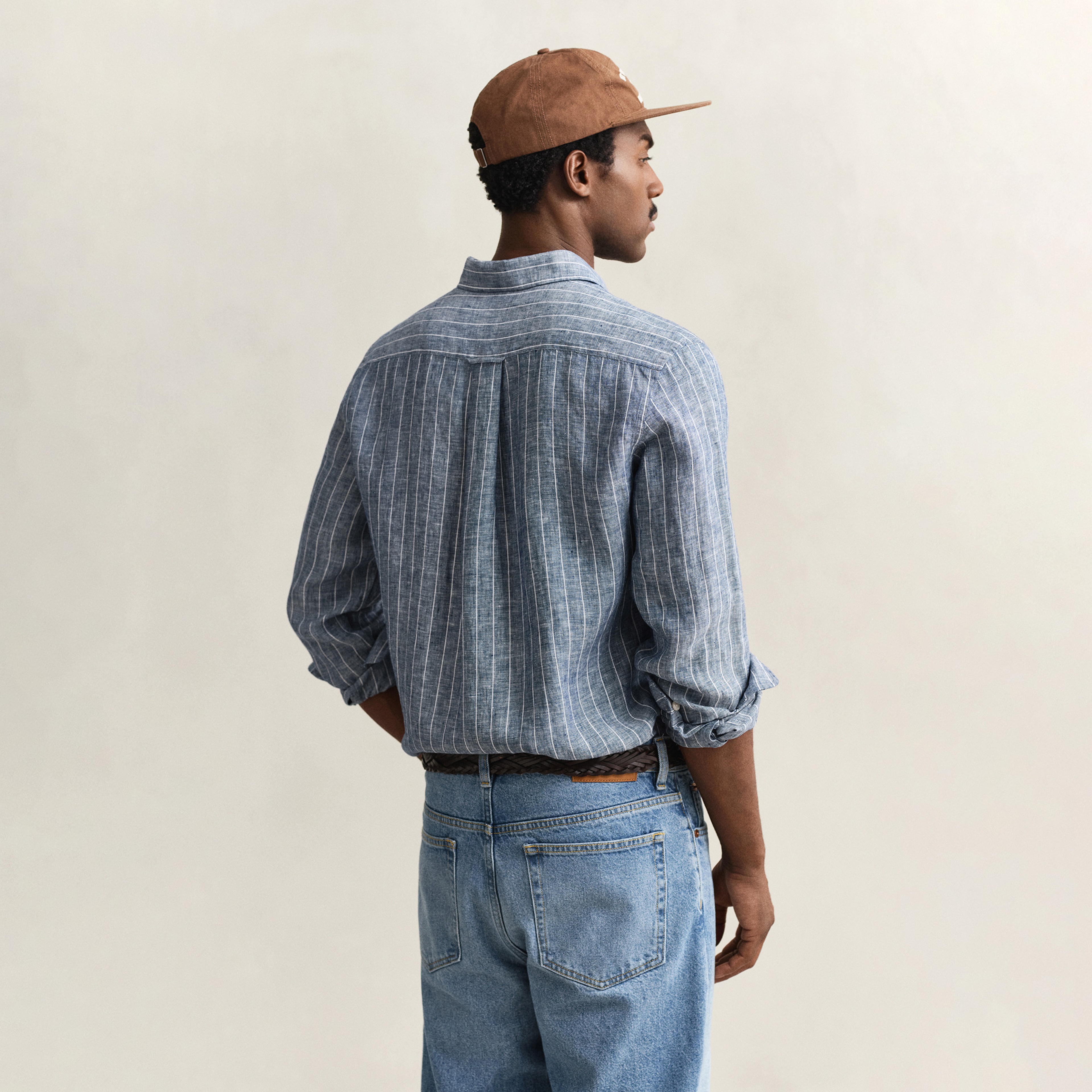 GANT Erkek Mavi Regular Fit Çizgili Gömlek