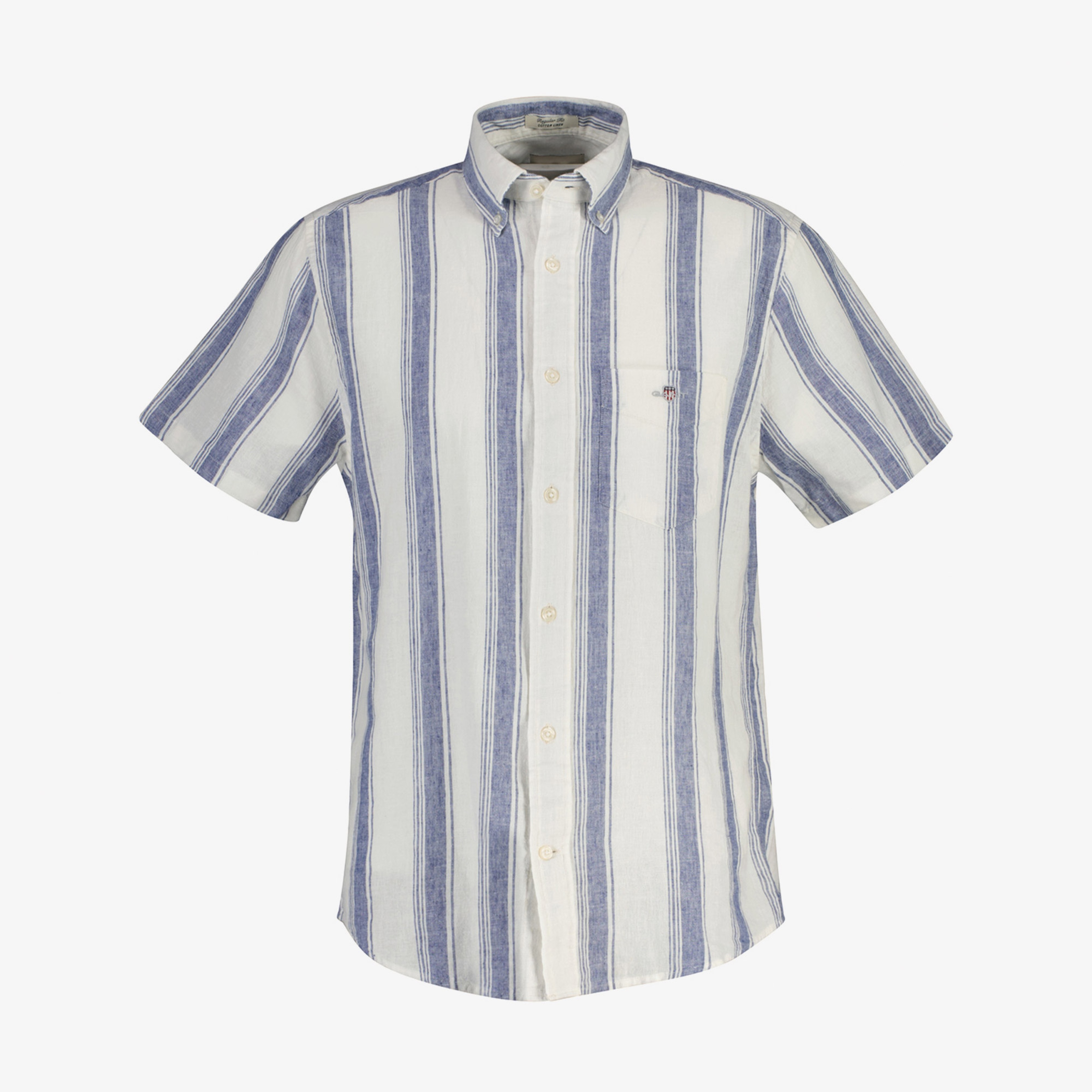 GANT Erkek Mavi Regular Fit Çizgili Logolu Gömlek