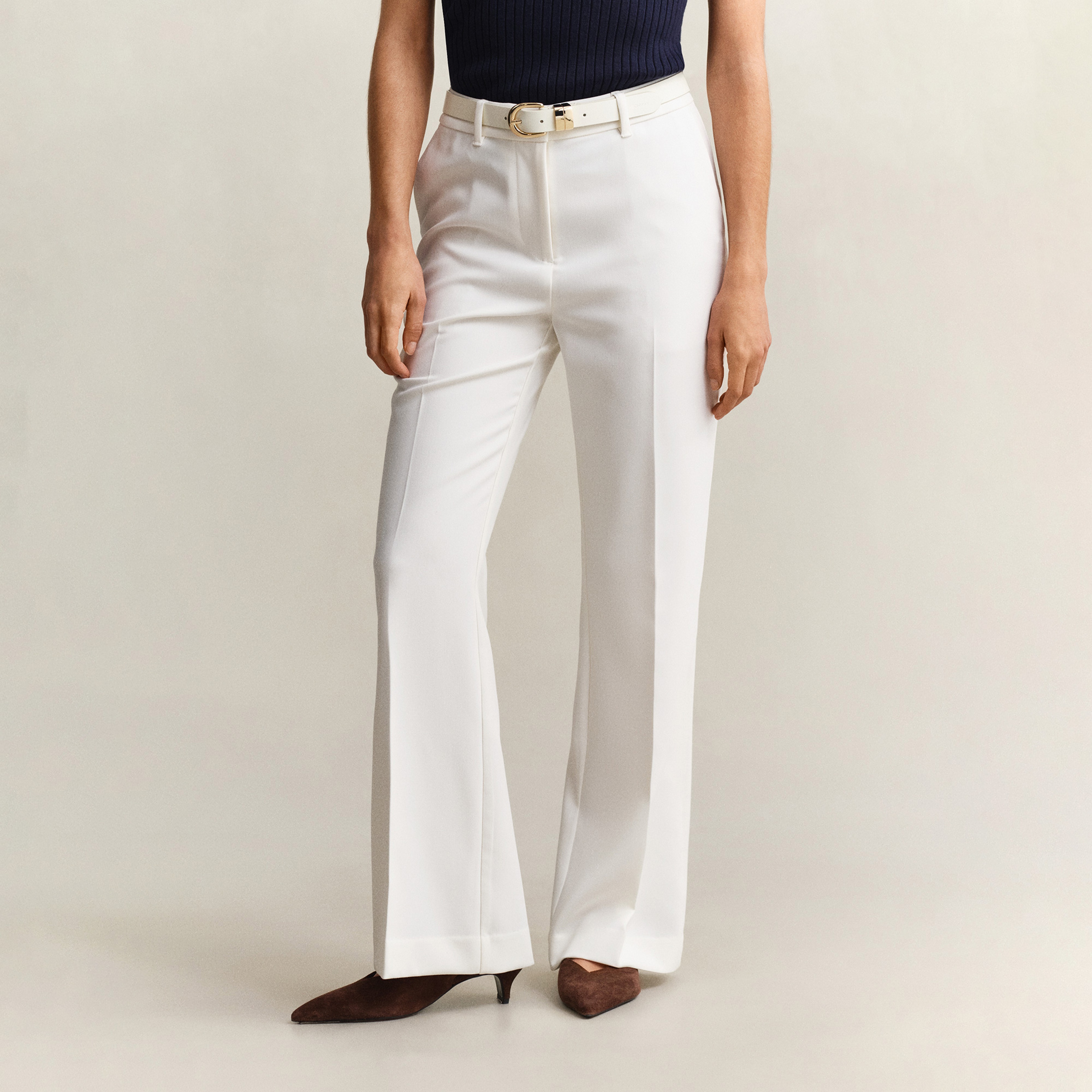 GANT Kadın Beyaz Slim Fit Pantolon