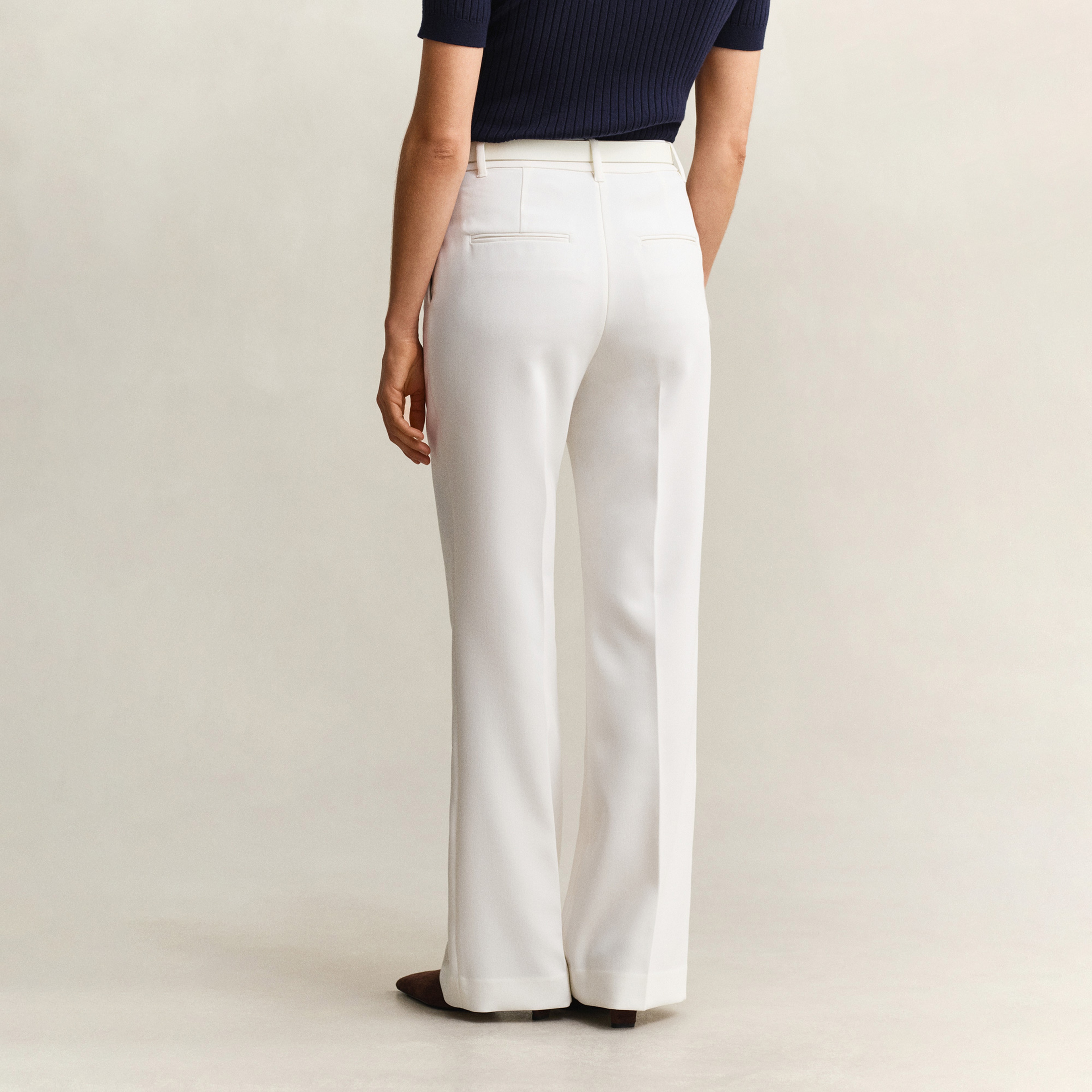 GANT Kadın Beyaz Slim Fit Pantolon