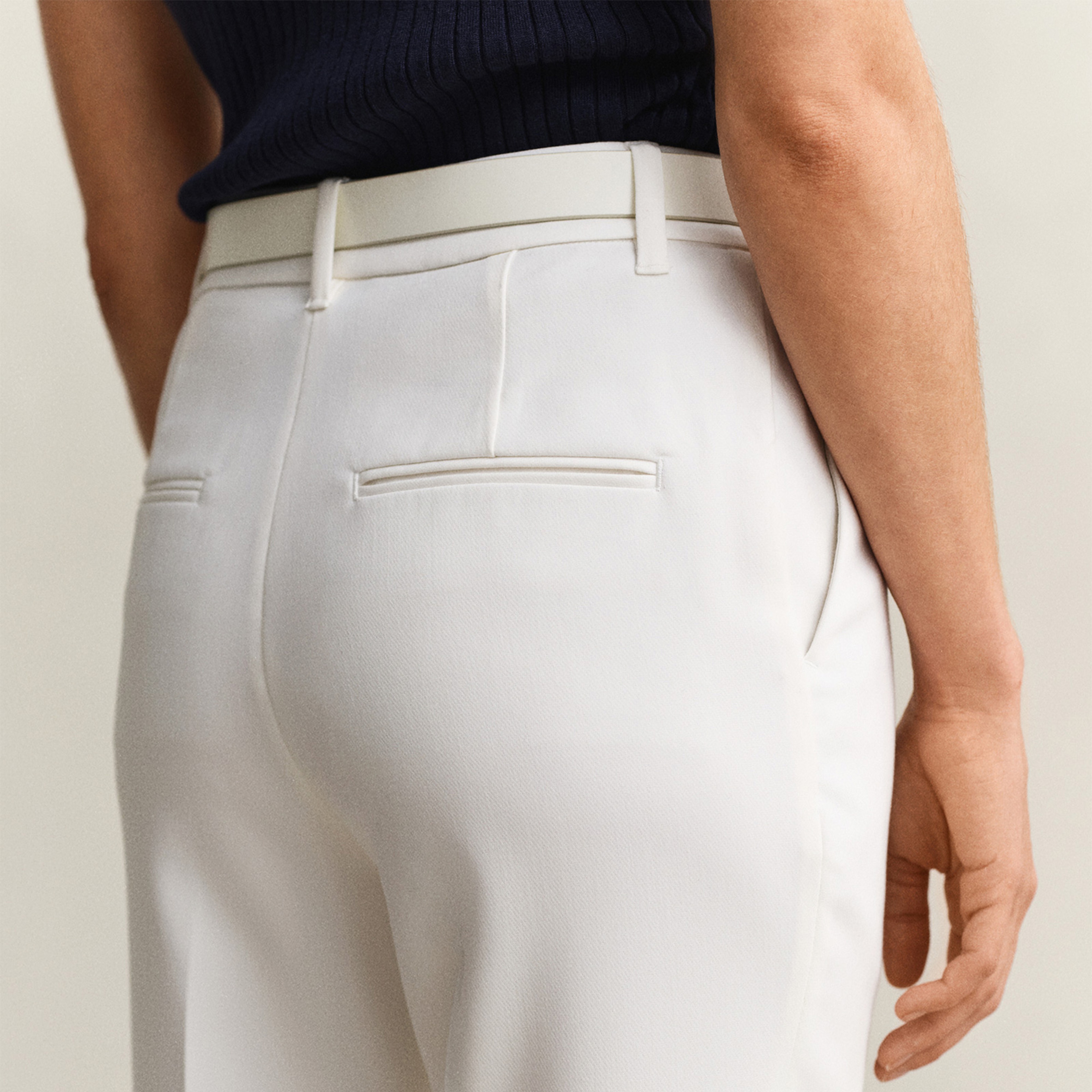 GANT Kadın Beyaz Slim Fit Pantolon