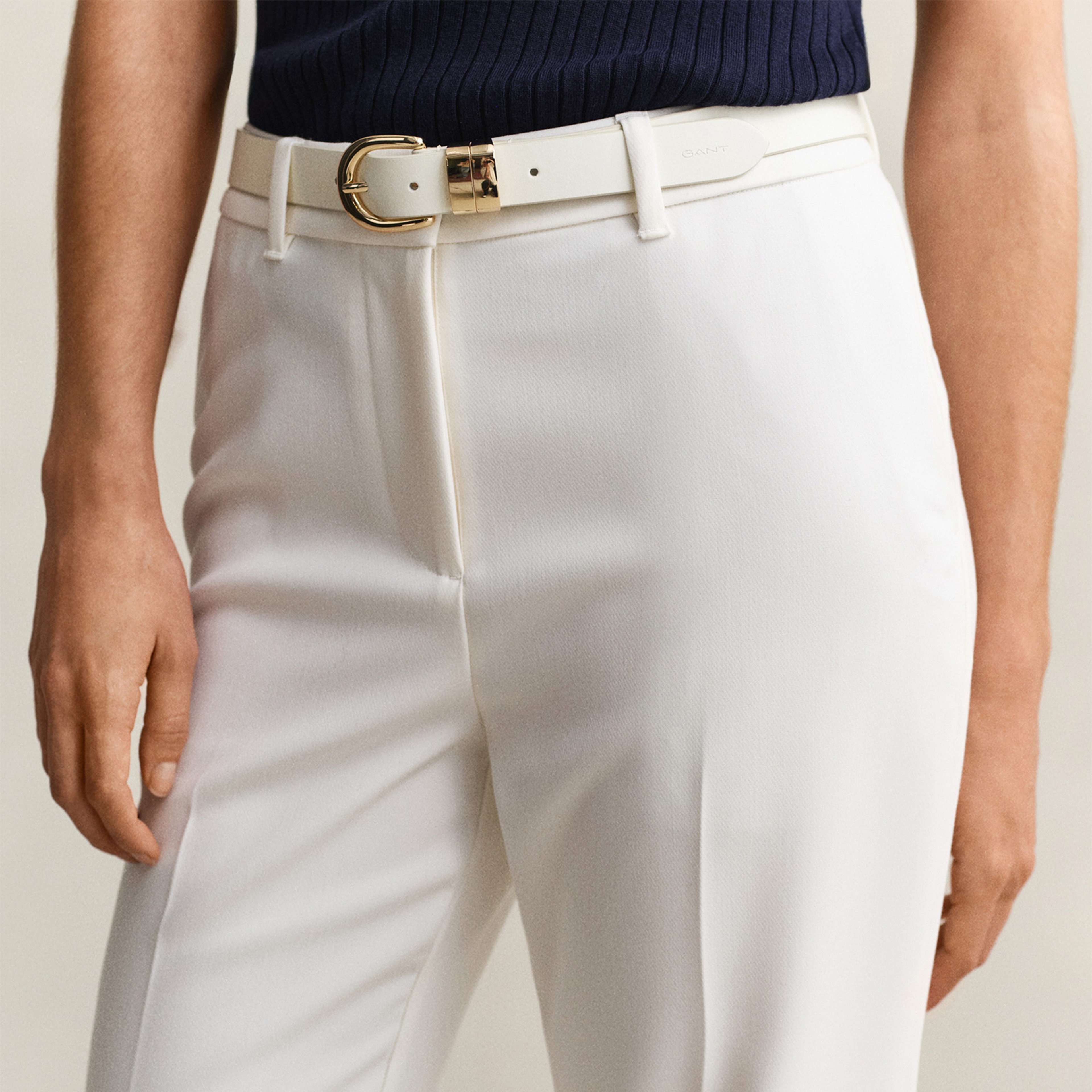 GANT Kadın Beyaz Slim Fit Pantolon