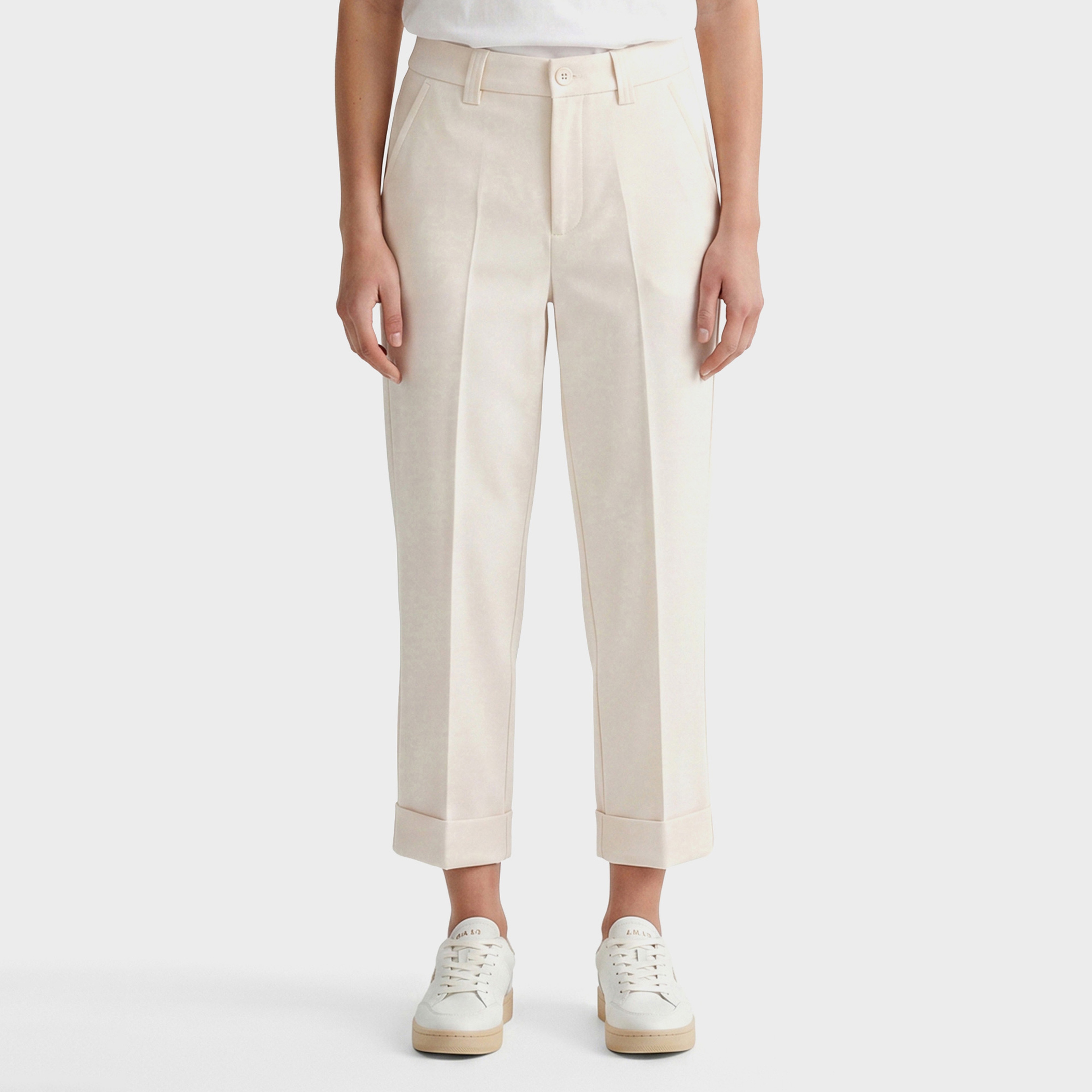 GANT Kadın Krem Regular Fit Pantolon