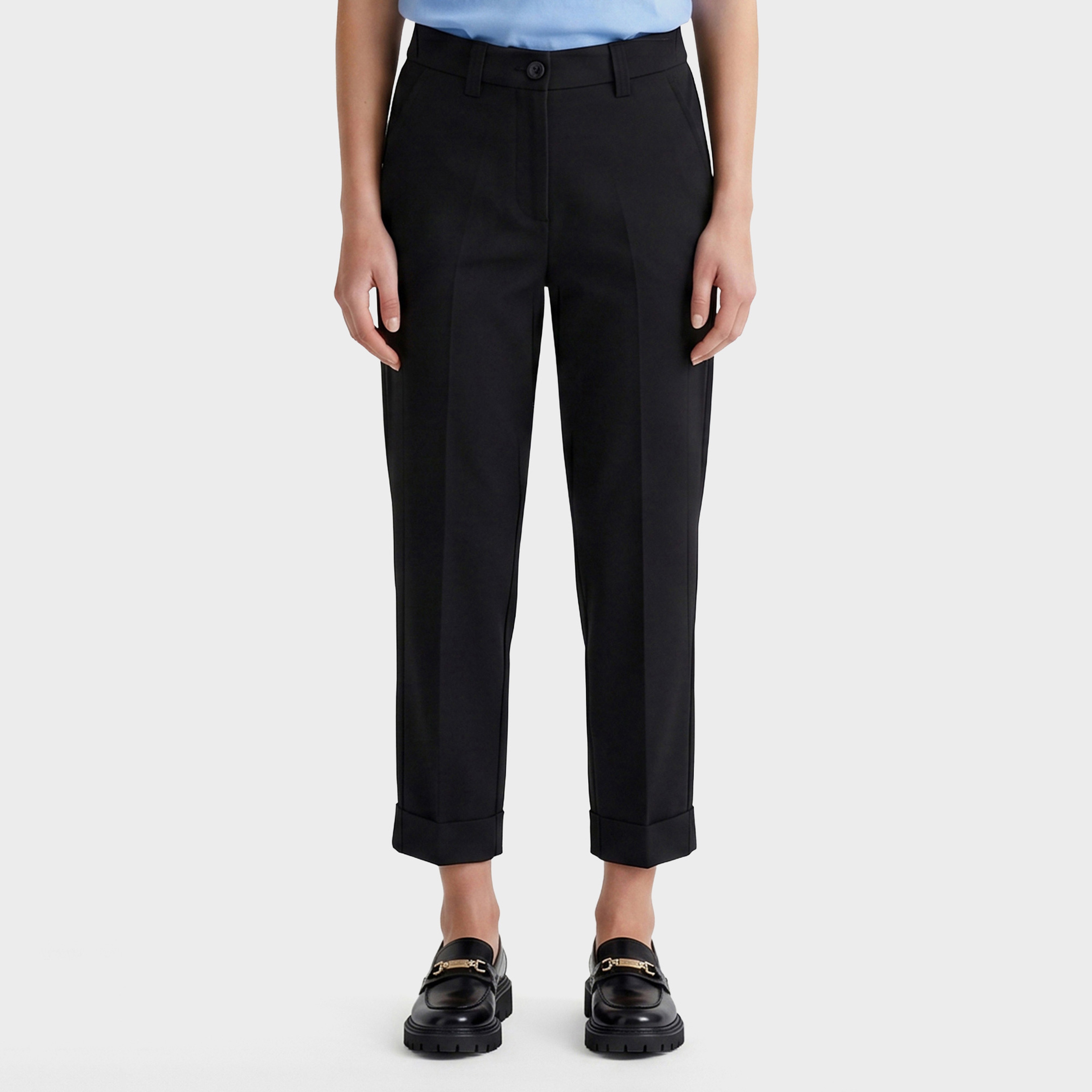 GANT Kadın Siyah Regular Fit Pantolon