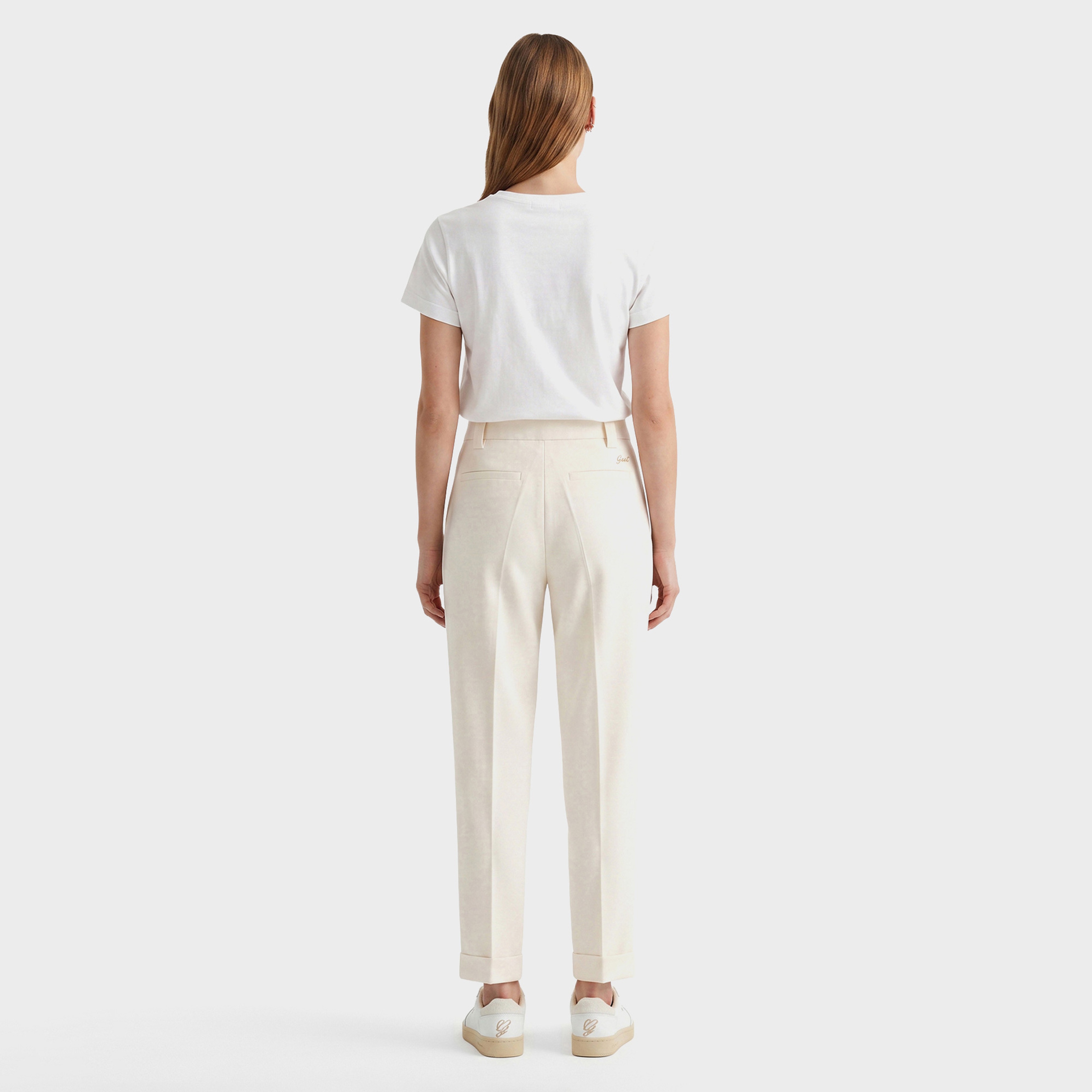 GANT Kadın Krem Regular Fit Pantolon