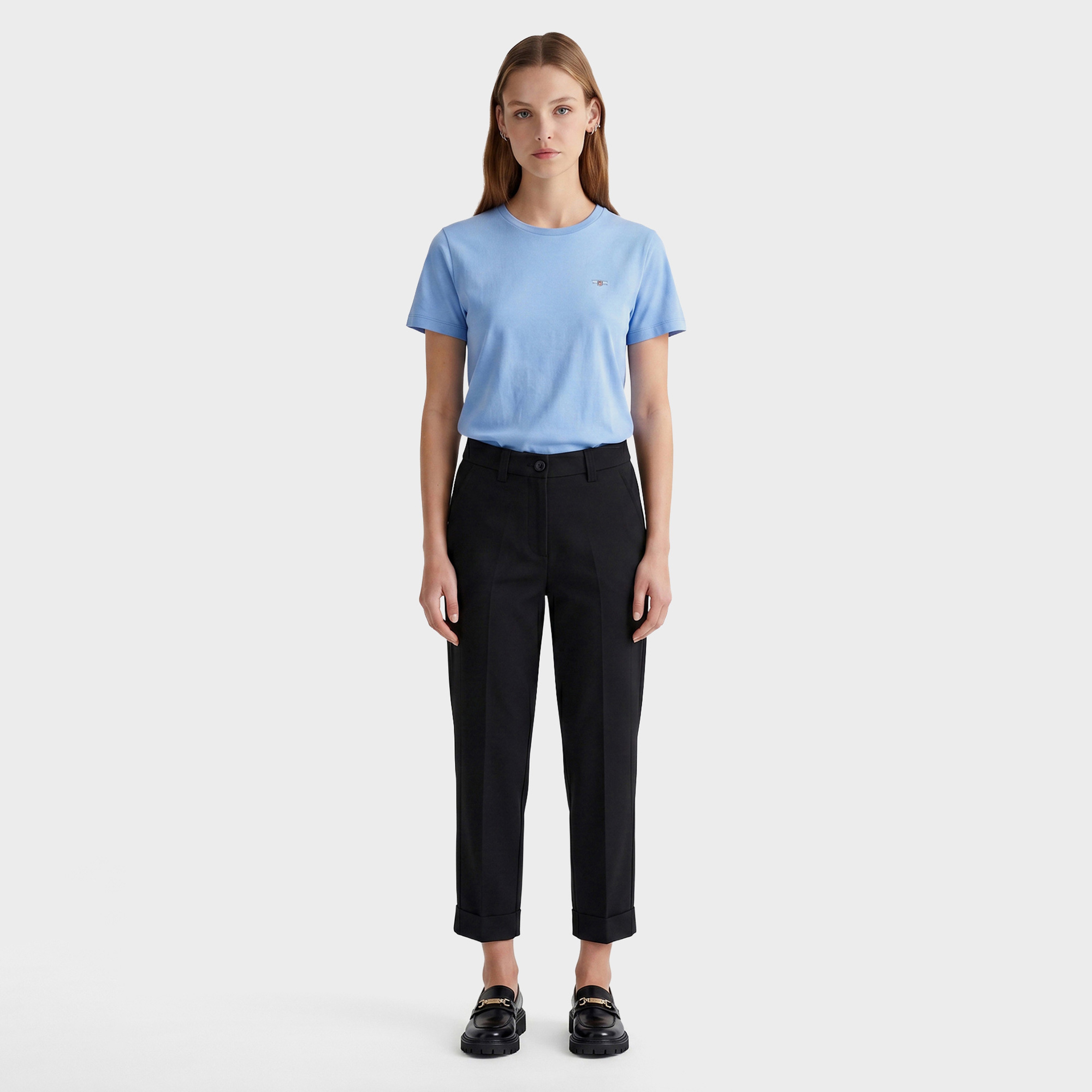 GANT Kadın Siyah Regular Fit Pantolon