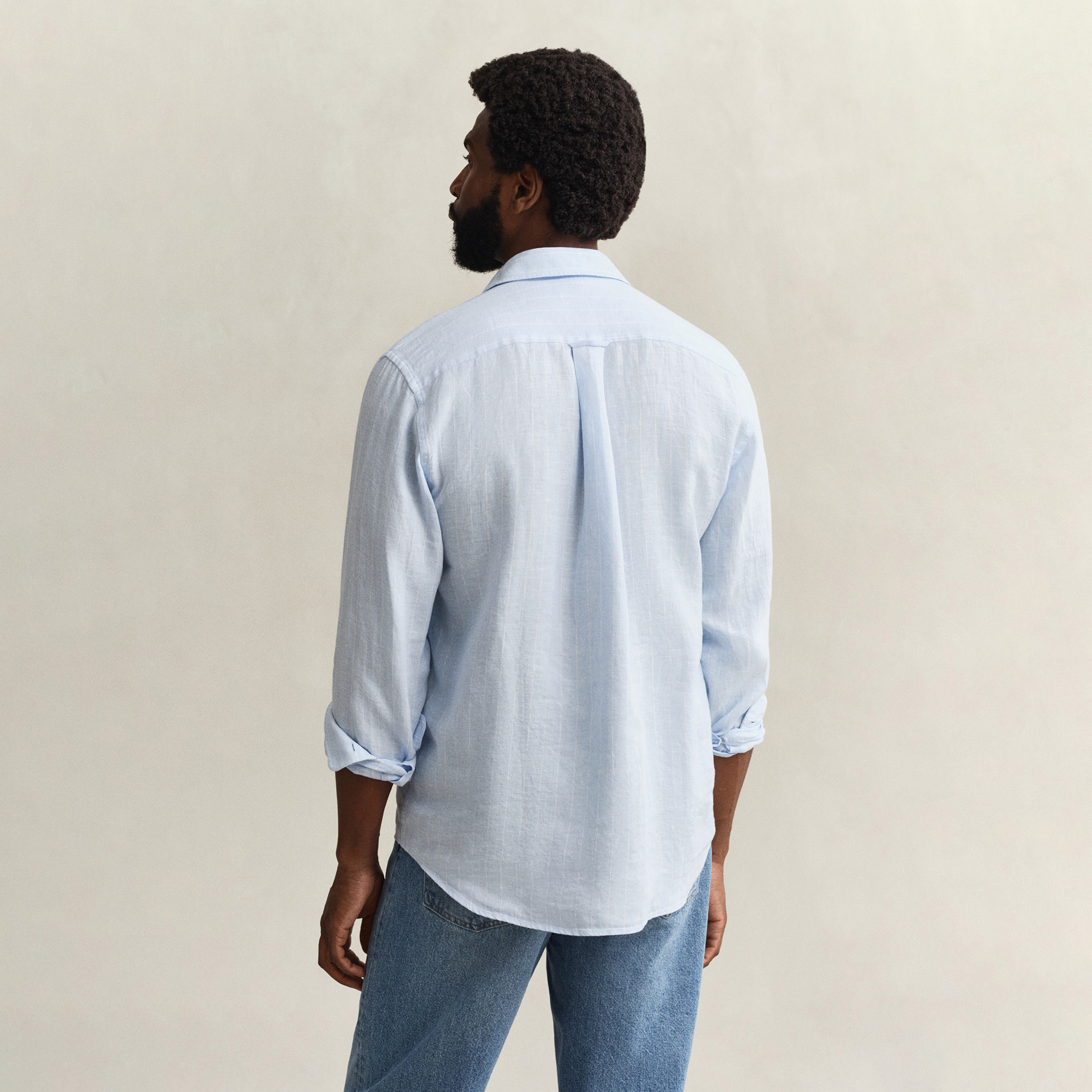 GANT Erkek Mavi Regular Fit Çizgili Gömlek