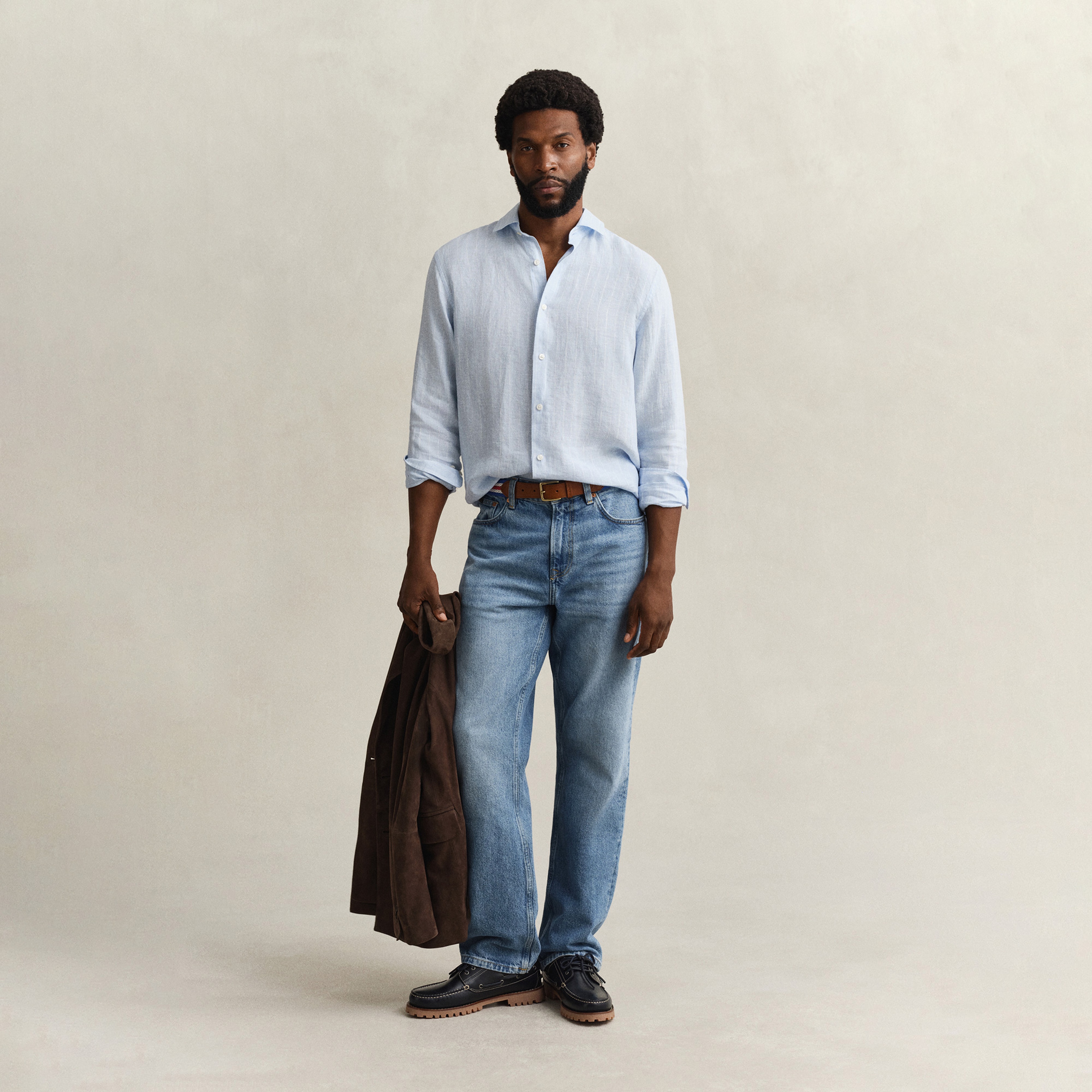GANT Erkek Mavi Regular Fit Çizgili Gömlek