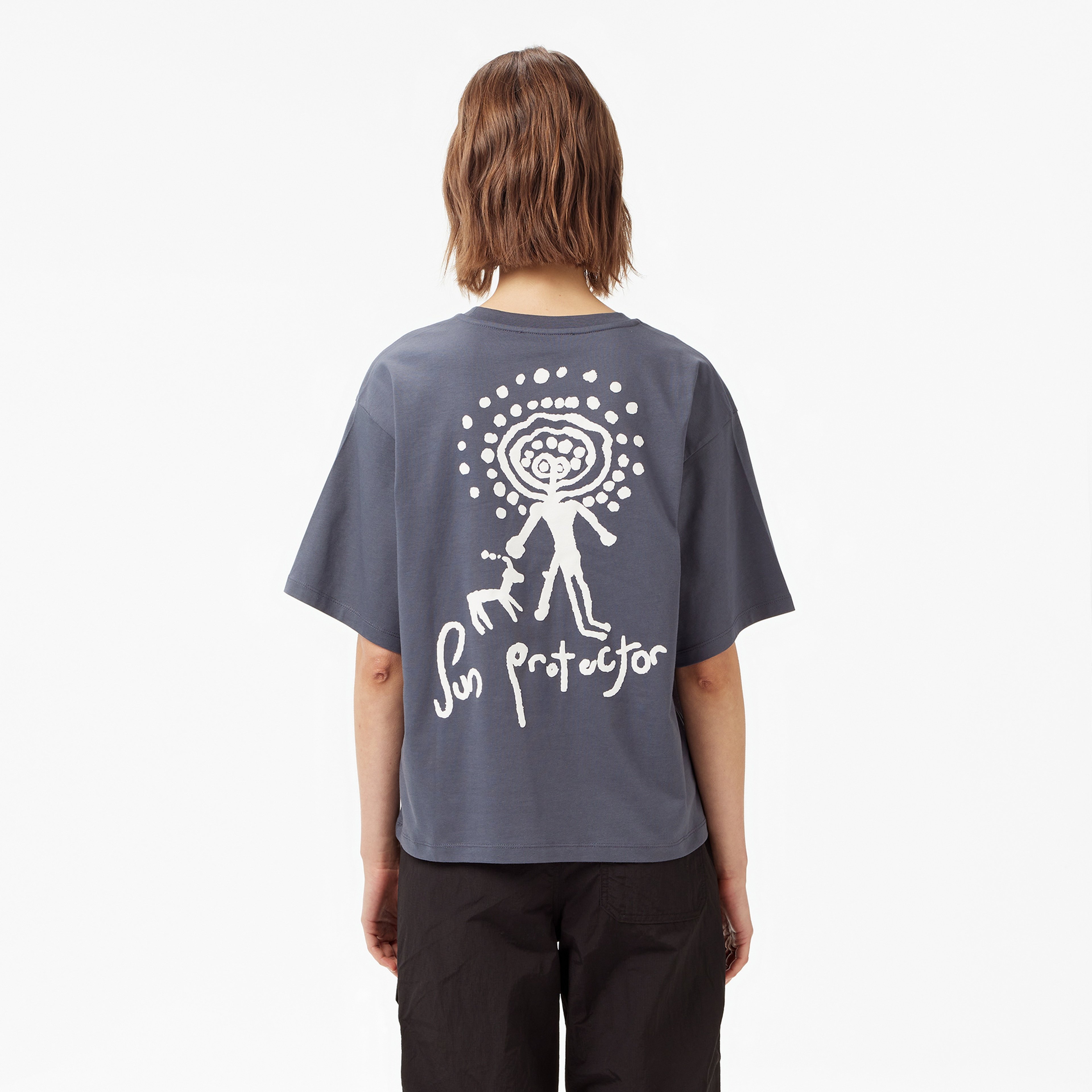 Les Benjamins Boxed 009 Kadın Gri T-Shirt