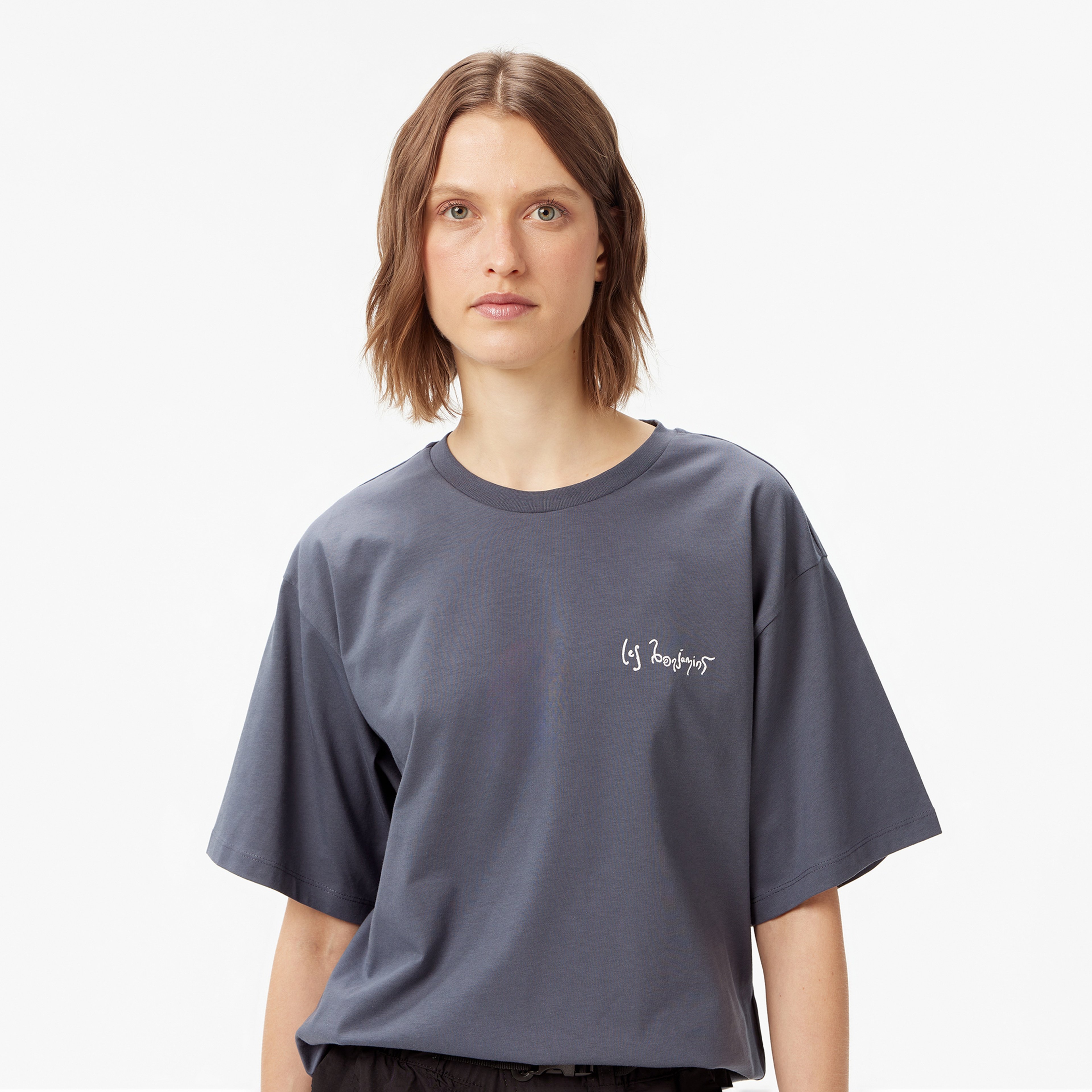 Les Benjamins Boxed 009 Kadın Gri T-Shirt