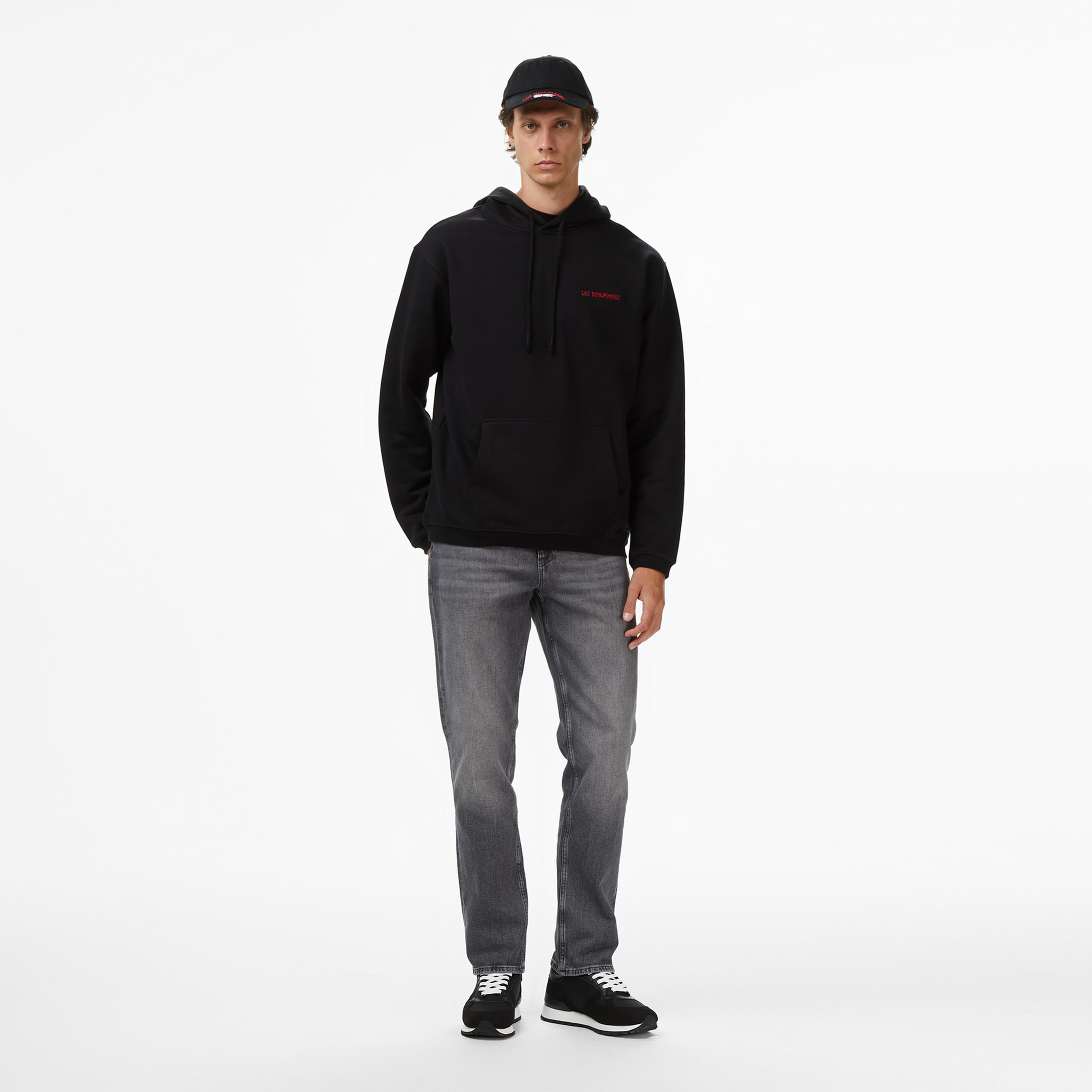 Les Benjamins 019 Erkek Siyah Sweatshirt