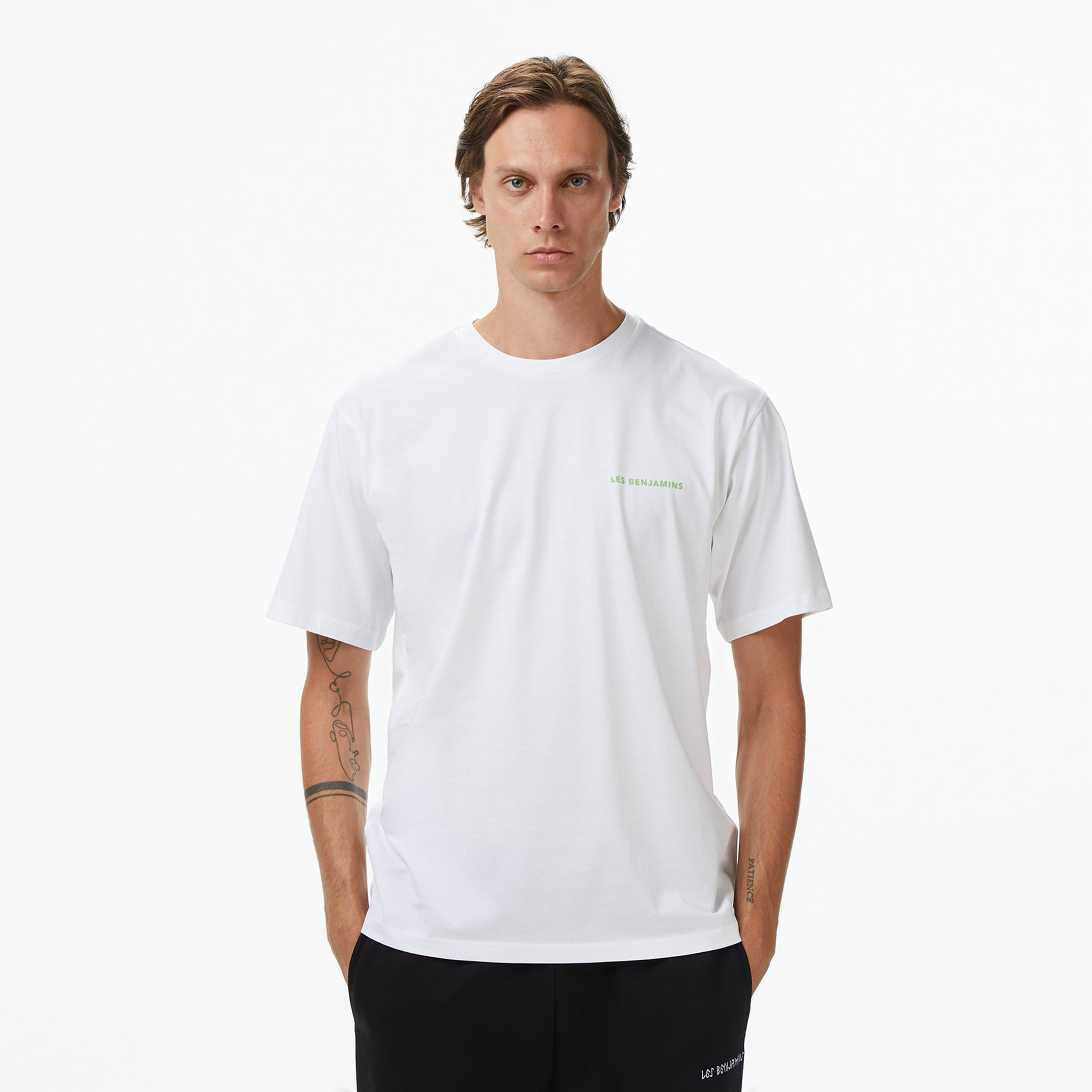 Les Benjamins Relaxed 017 Erkek Beyaz T-Shirt