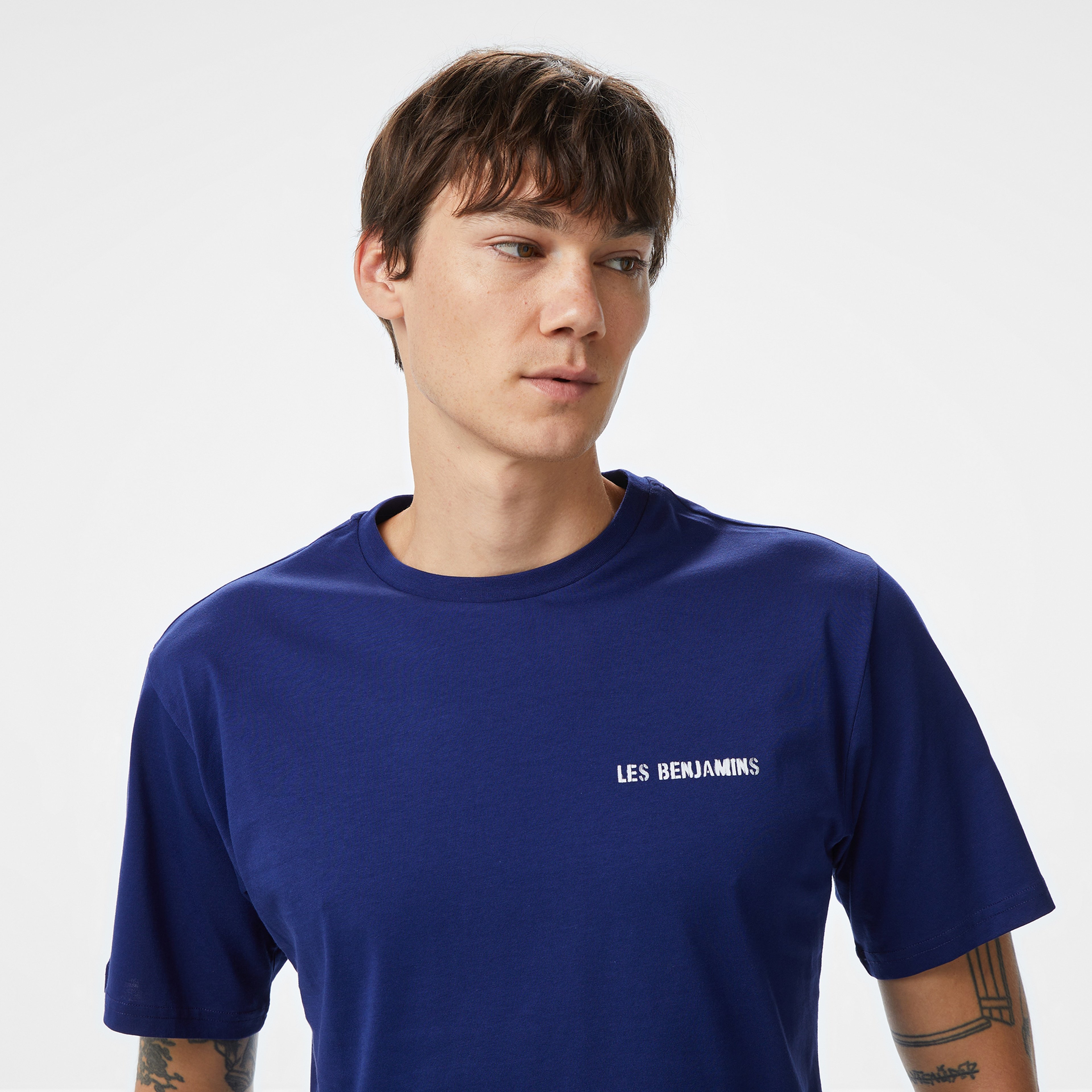 Les Benjamins Relaxed 017 Erkek Lacivert T-Shirt