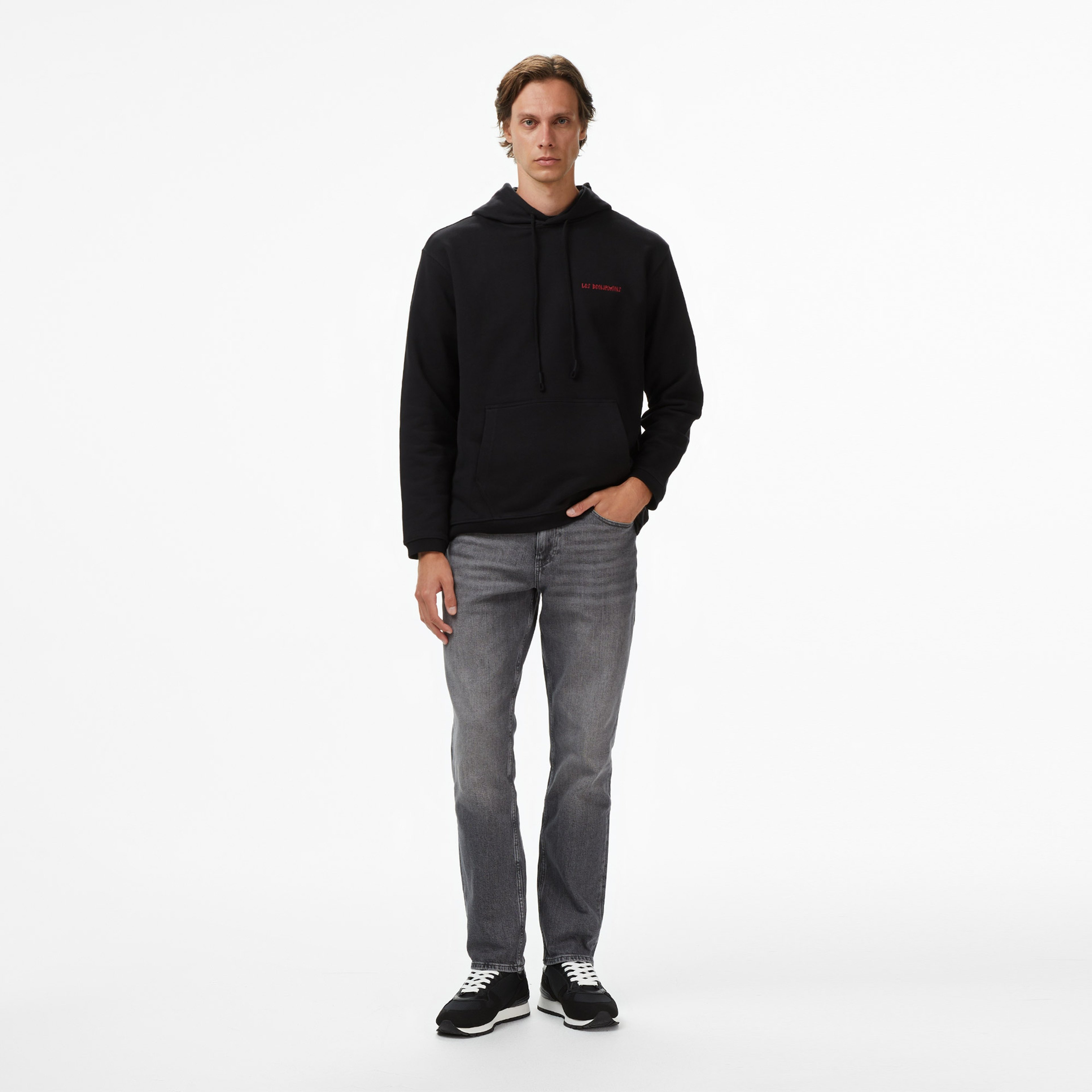 Les Benjamins 018 Erkek Siyah Sweatshirt