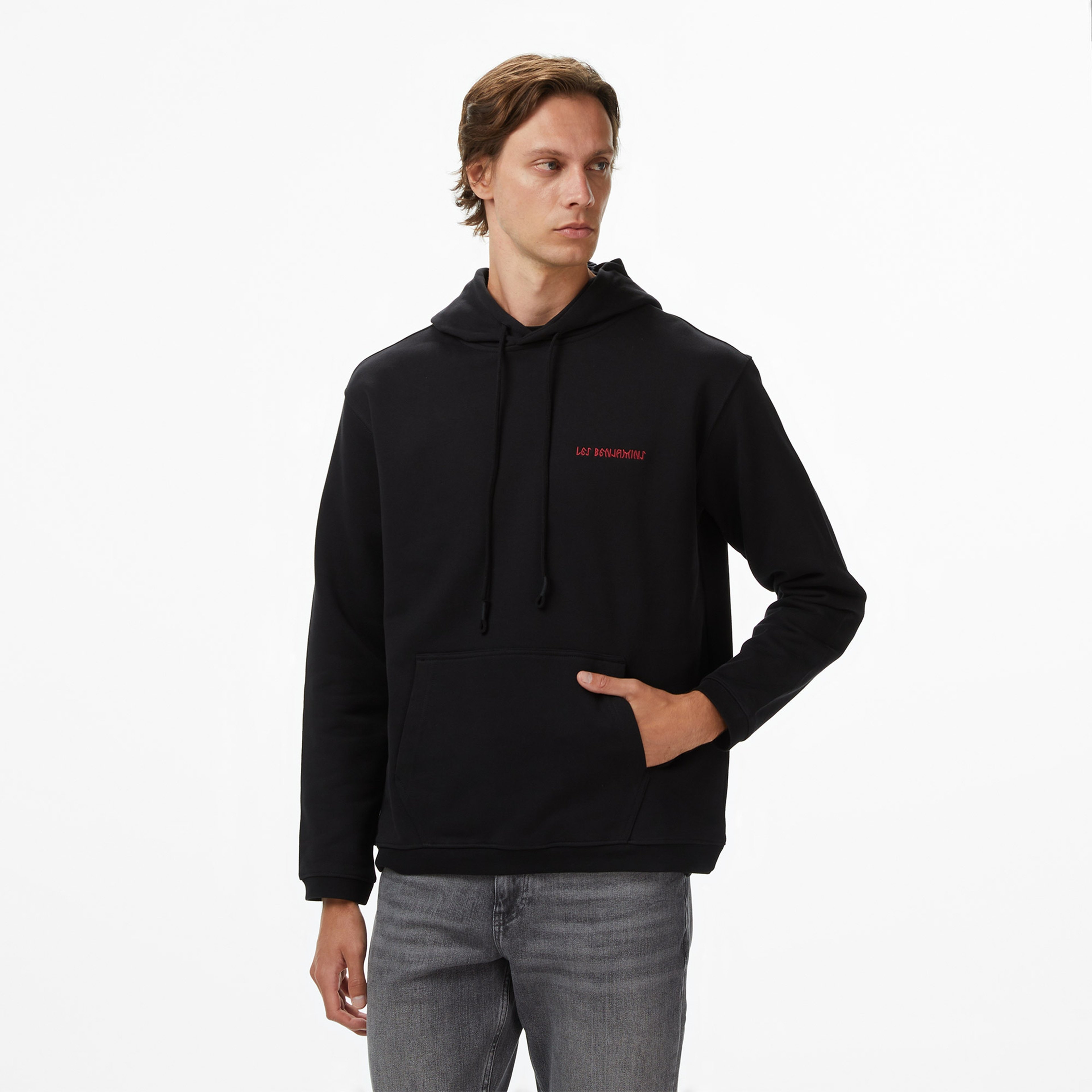 Les Benjamins 018 Erkek Siyah Sweatshirt