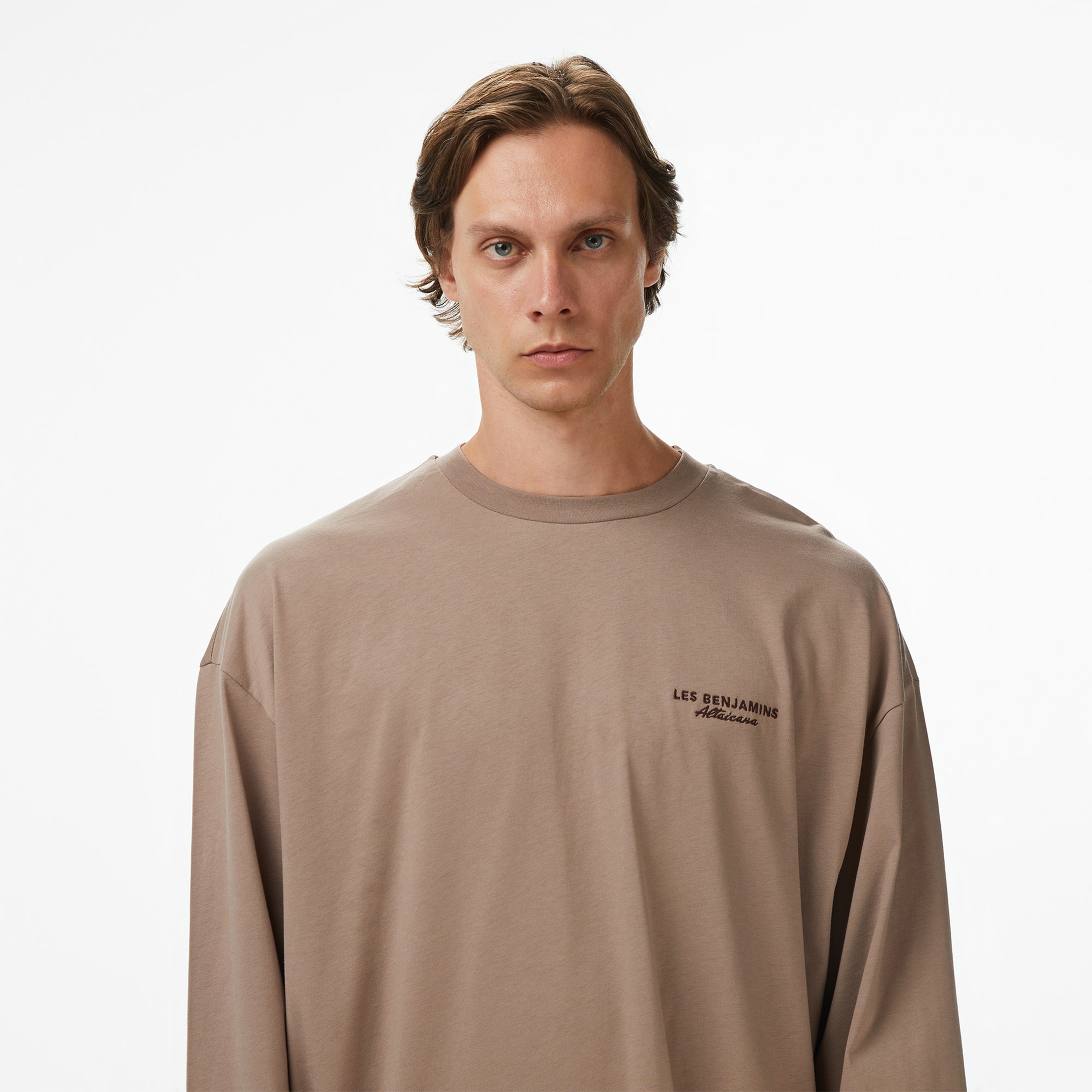 Les Benjamins 002 Erkek Bej T-Shirt