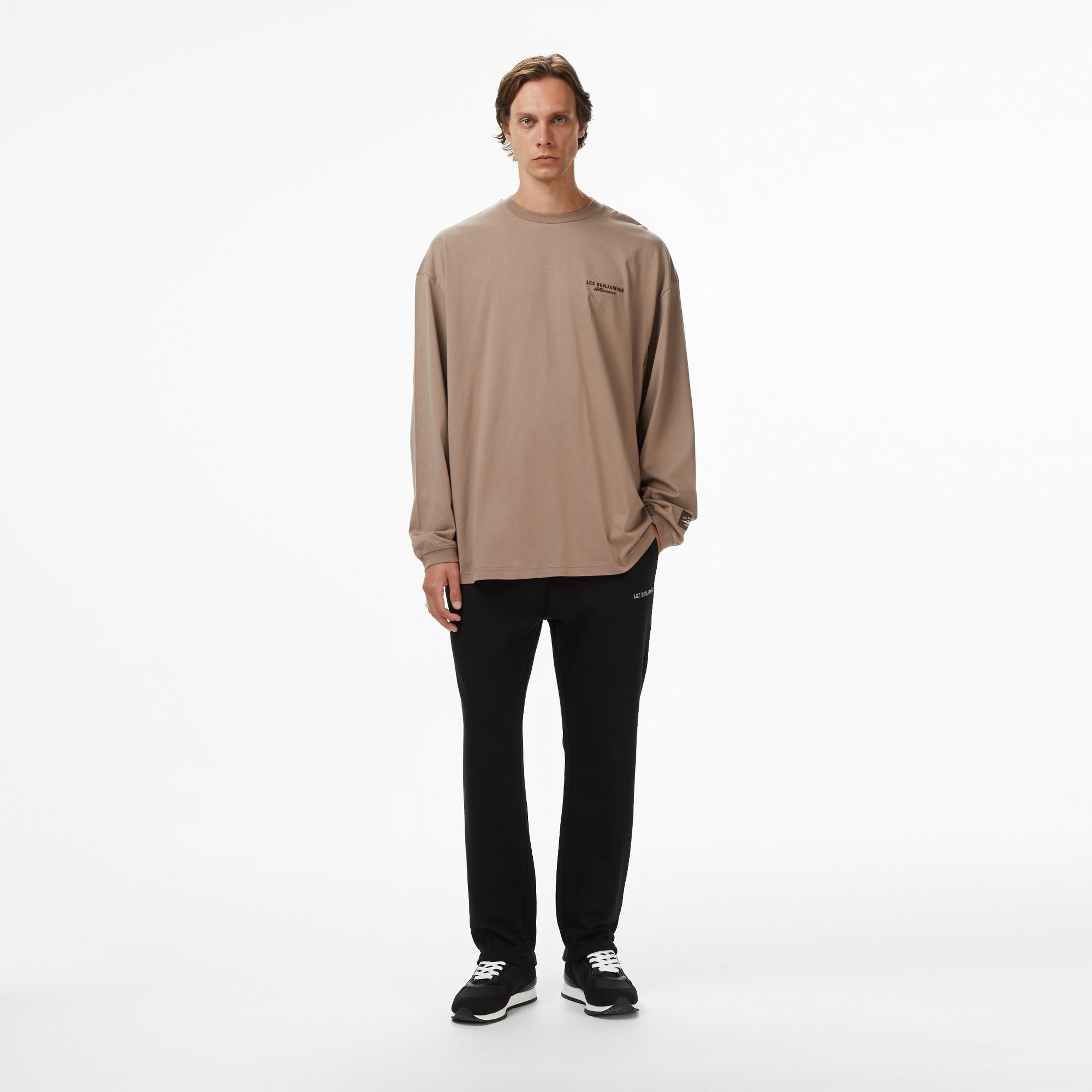 Les Benjamins 002 Erkek Bej T-Shirt