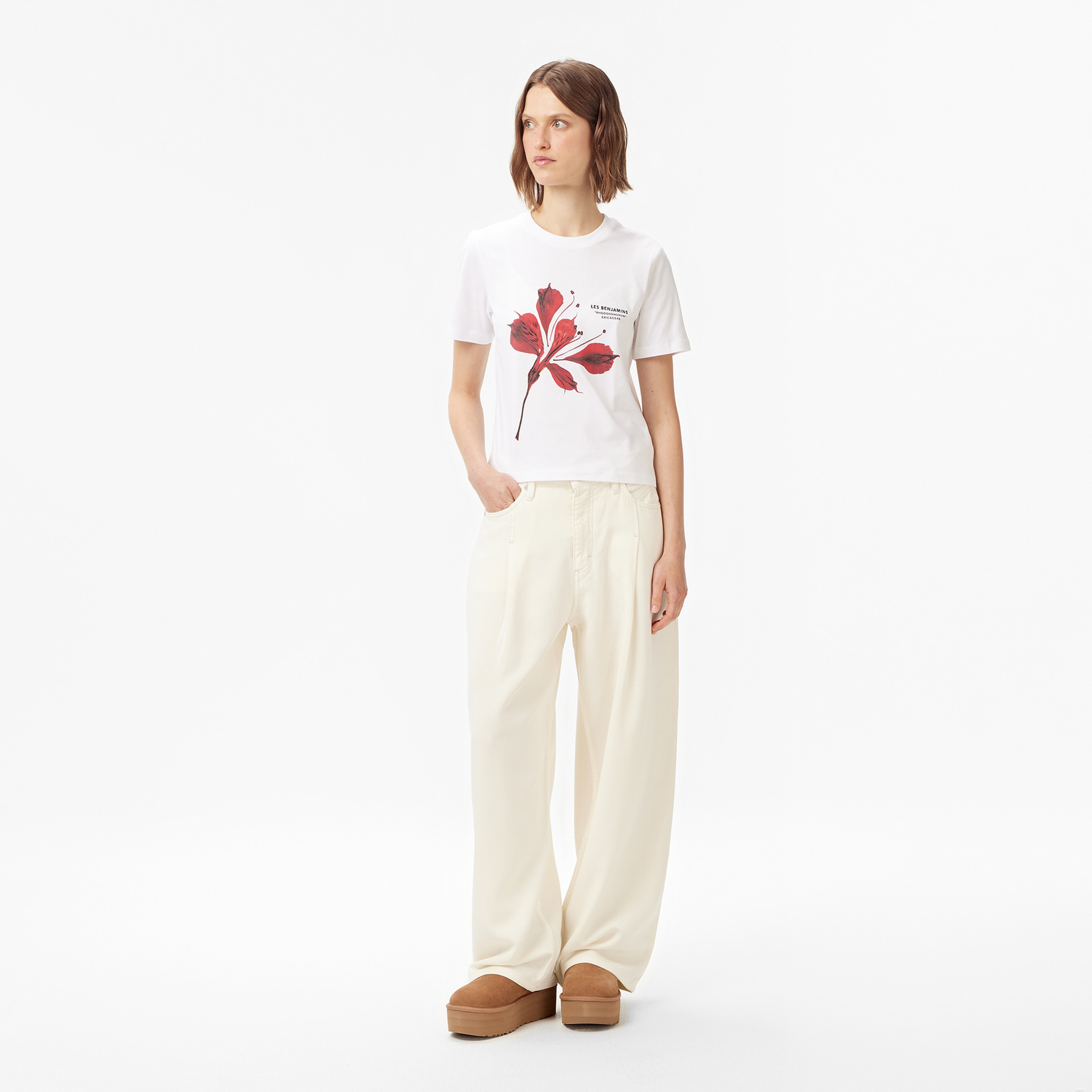 Les Benjamins Regular 012 Kadın Beyaz T-Shirt
