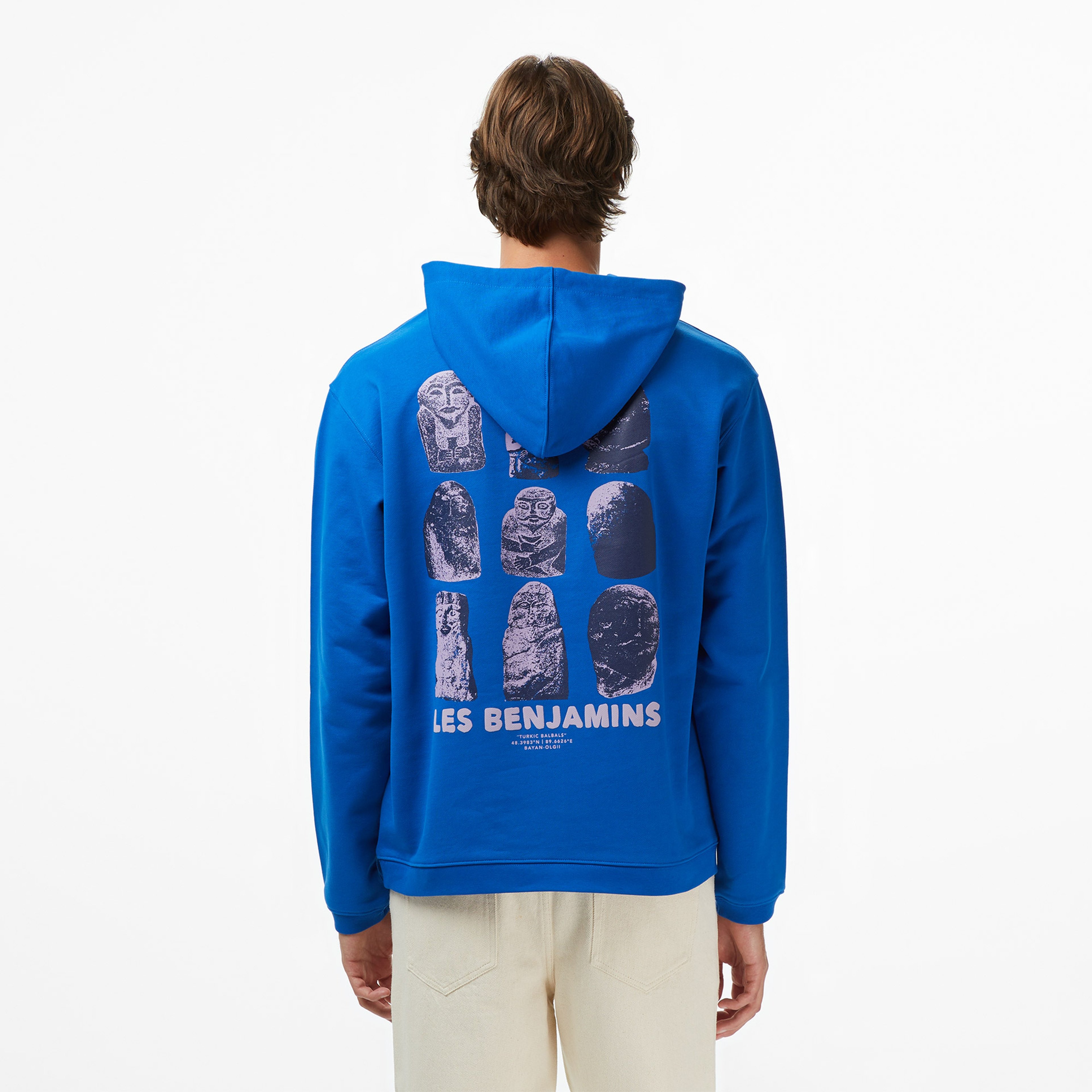 Les Benjamins 014 Erkek Mavi Sweatshirt