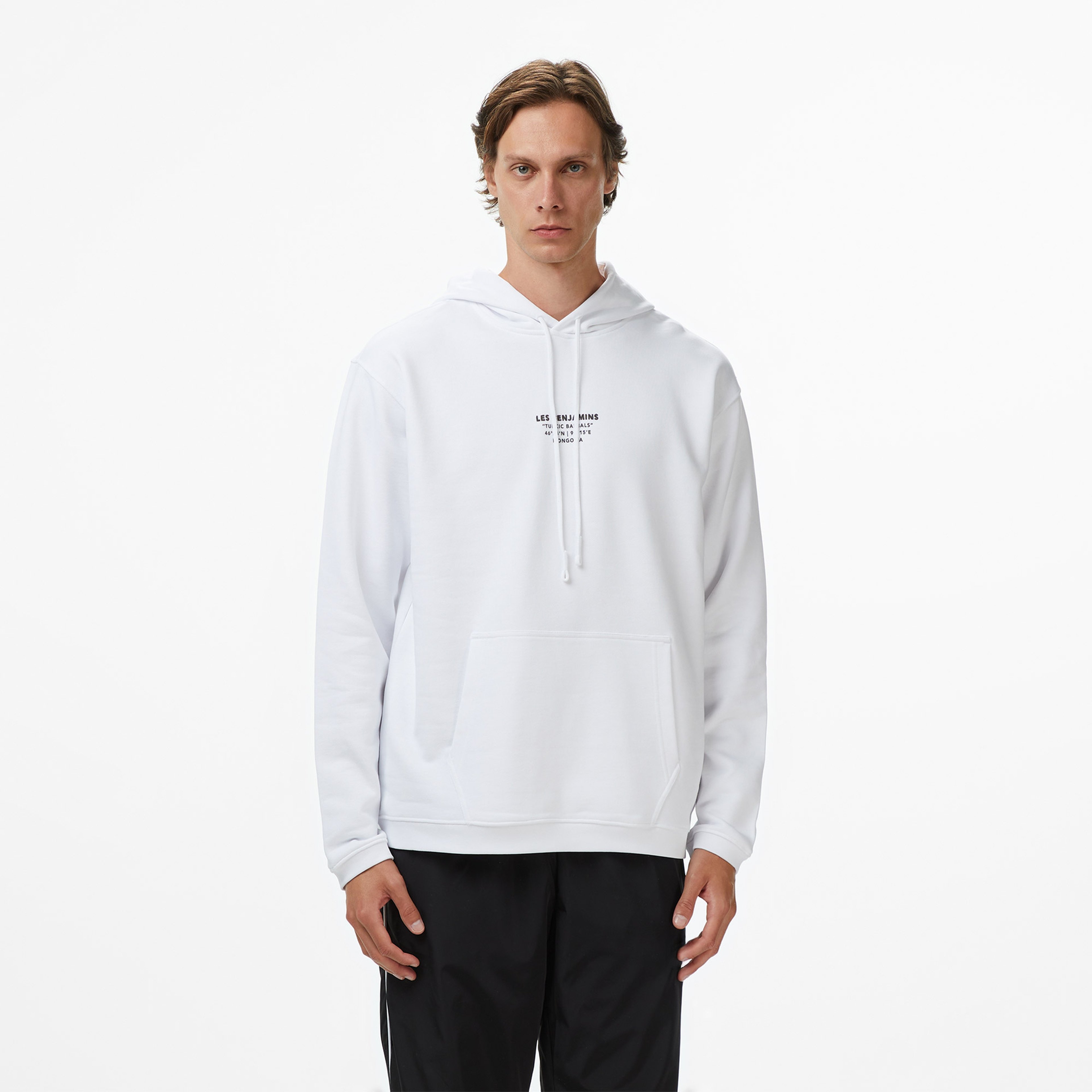 Les Benjamins 004 Erkek Beyaz Sweatshirt
