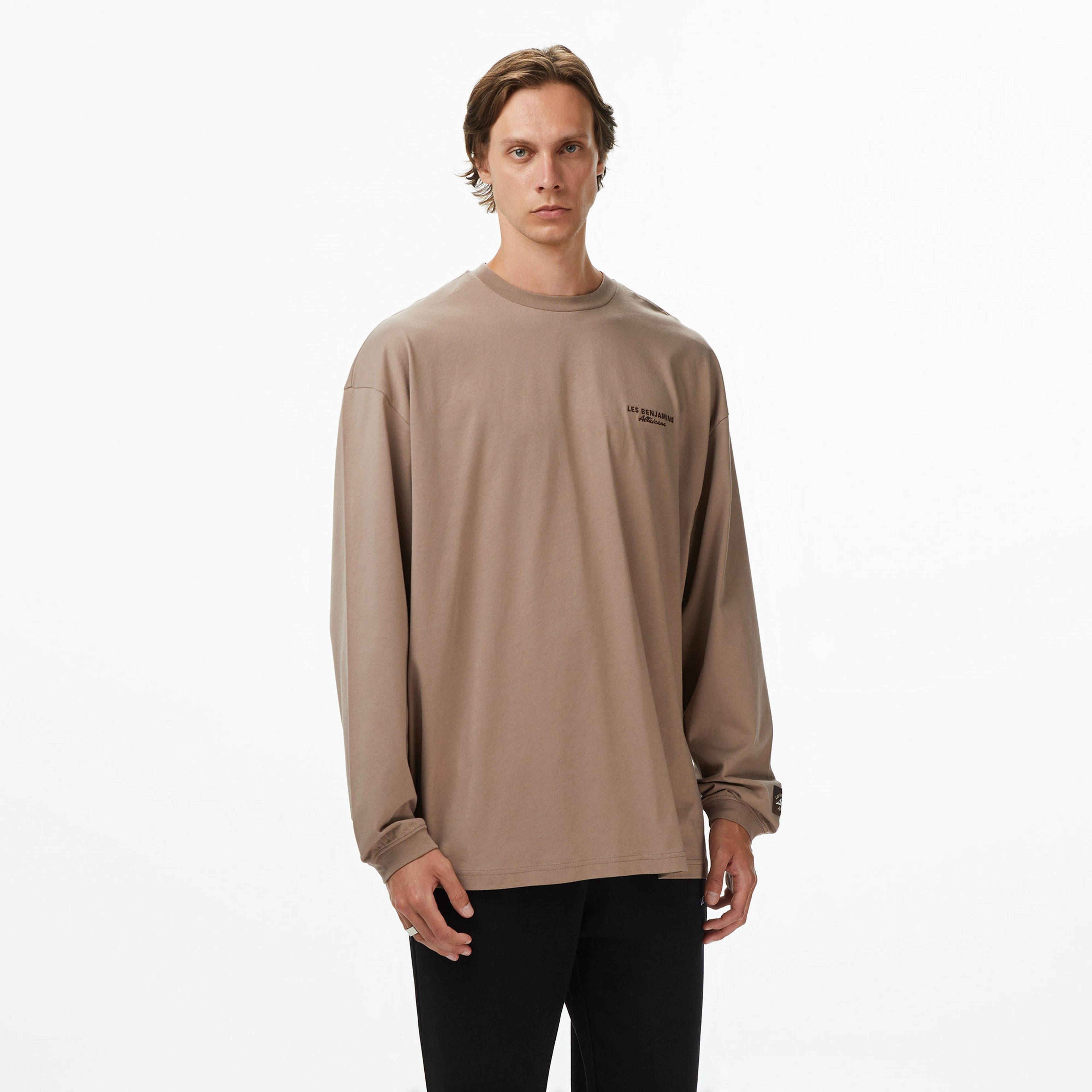 Les Benjamins 002 Erkek Bej T-Shirt