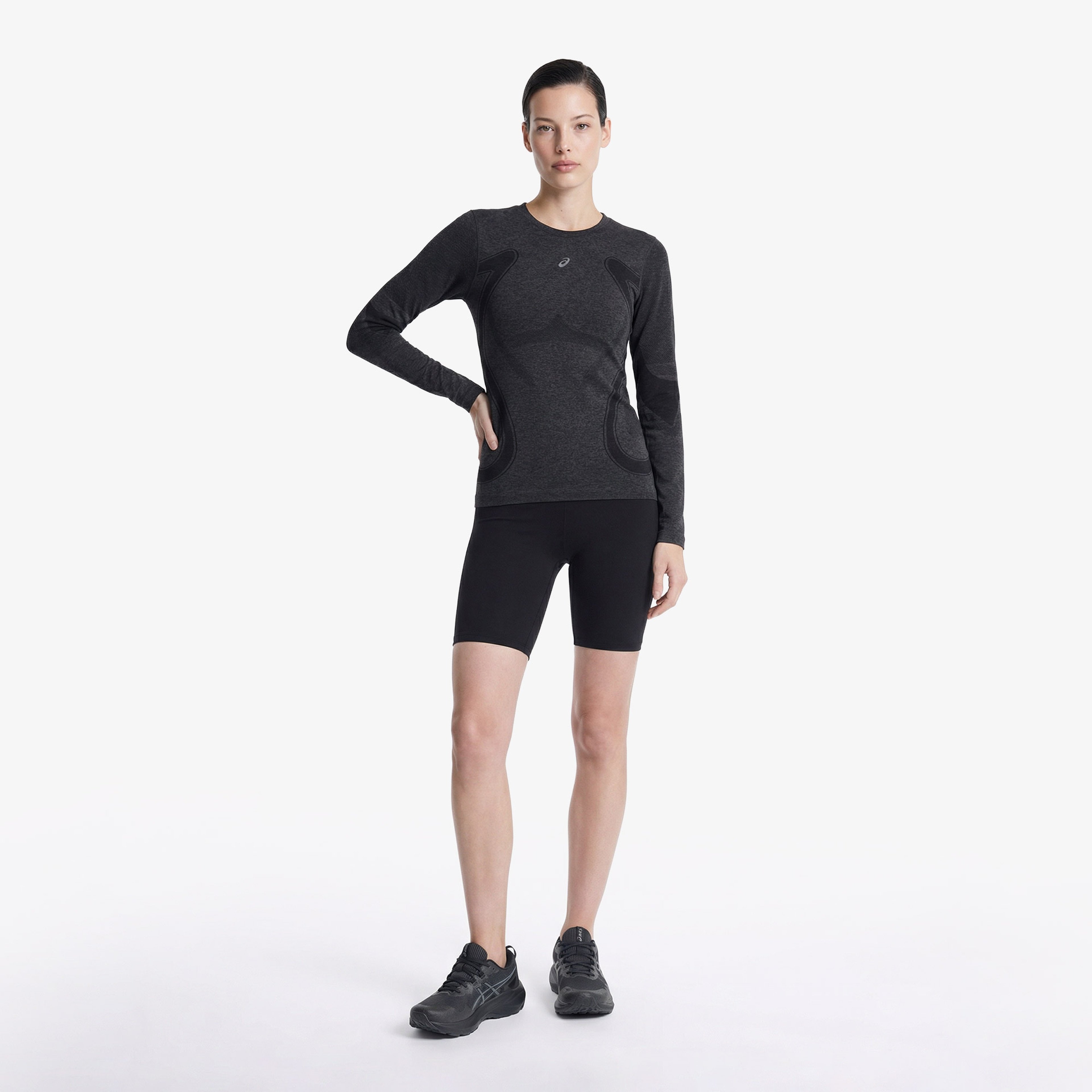 Asics Road Seamless Ls Top Kadın Siyah Koşu Sweatshirt