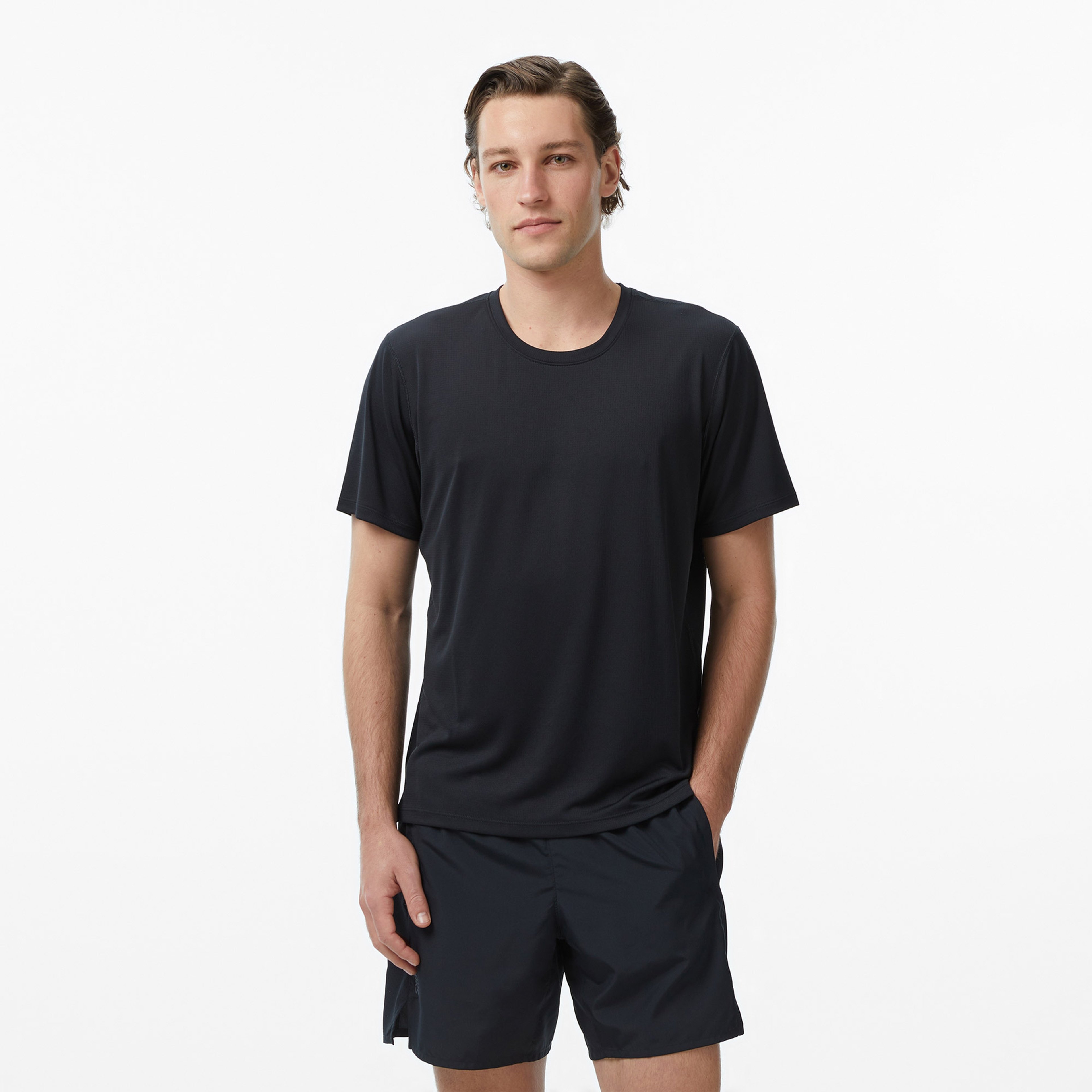 Brooks Dash  Sleeve Erkek Siyah T-Shirt