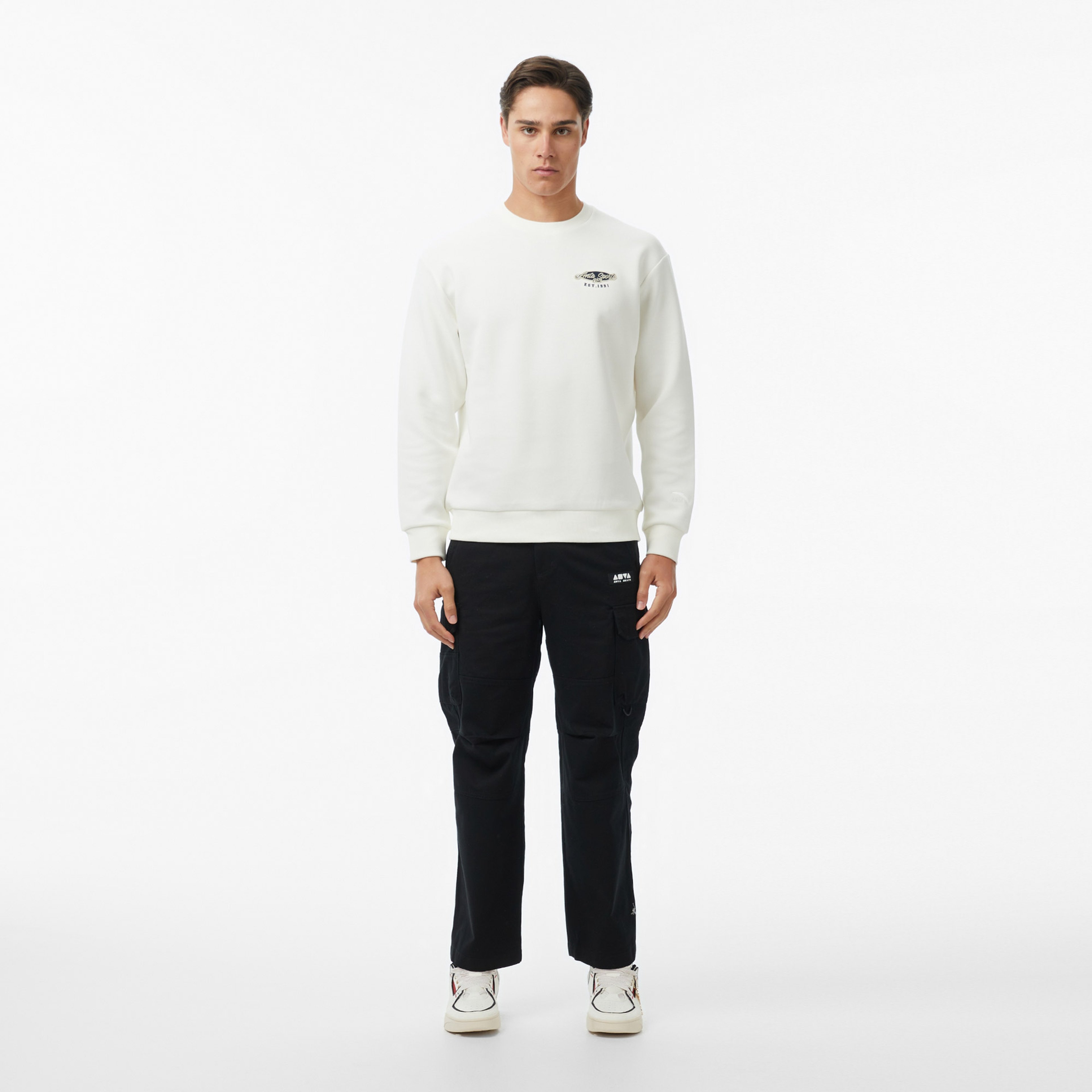 Anta You Are The Ping To My Pong Erkek Beyaz Sweatshirt