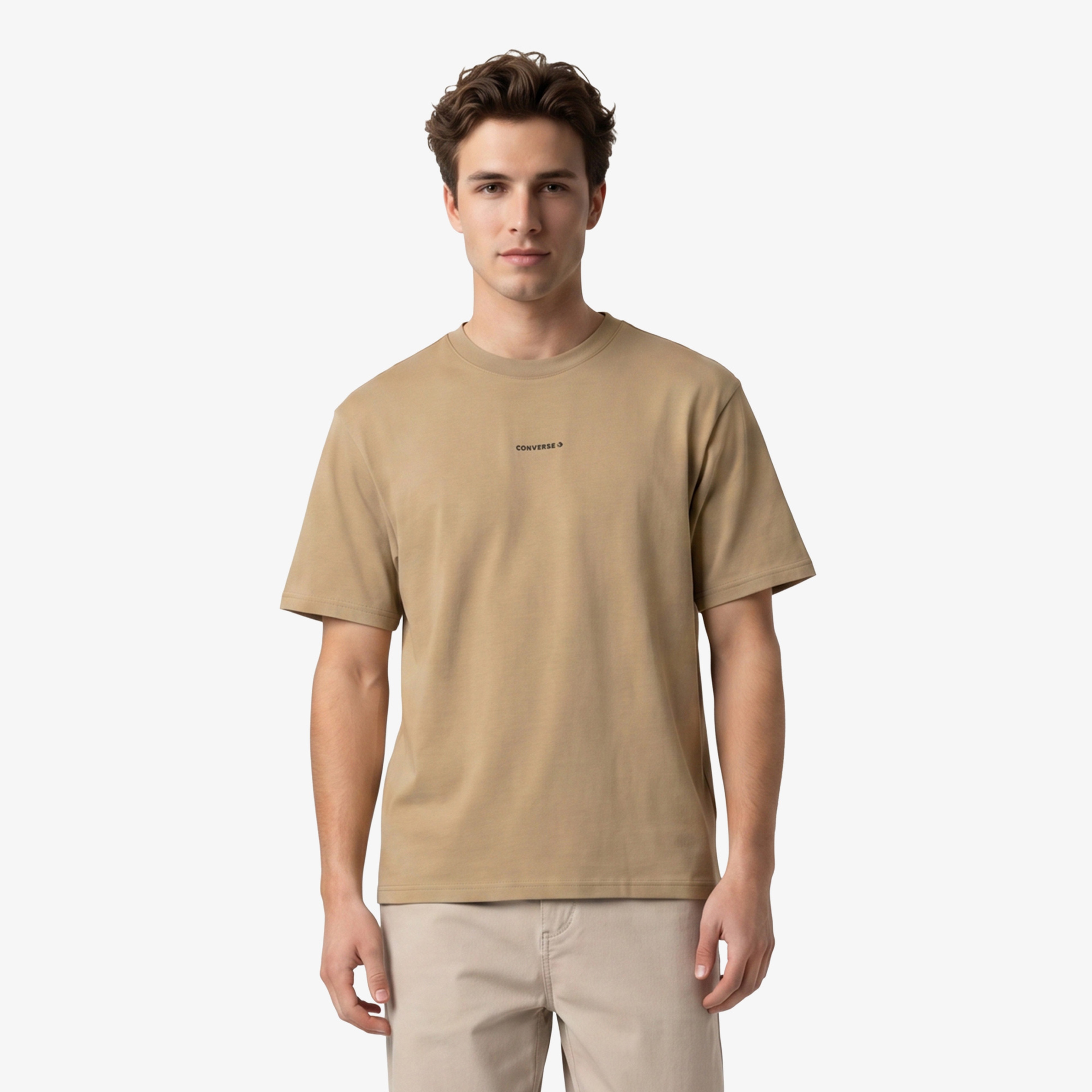 Converse Regular Fit Erkek Kahverengi T-Shirt