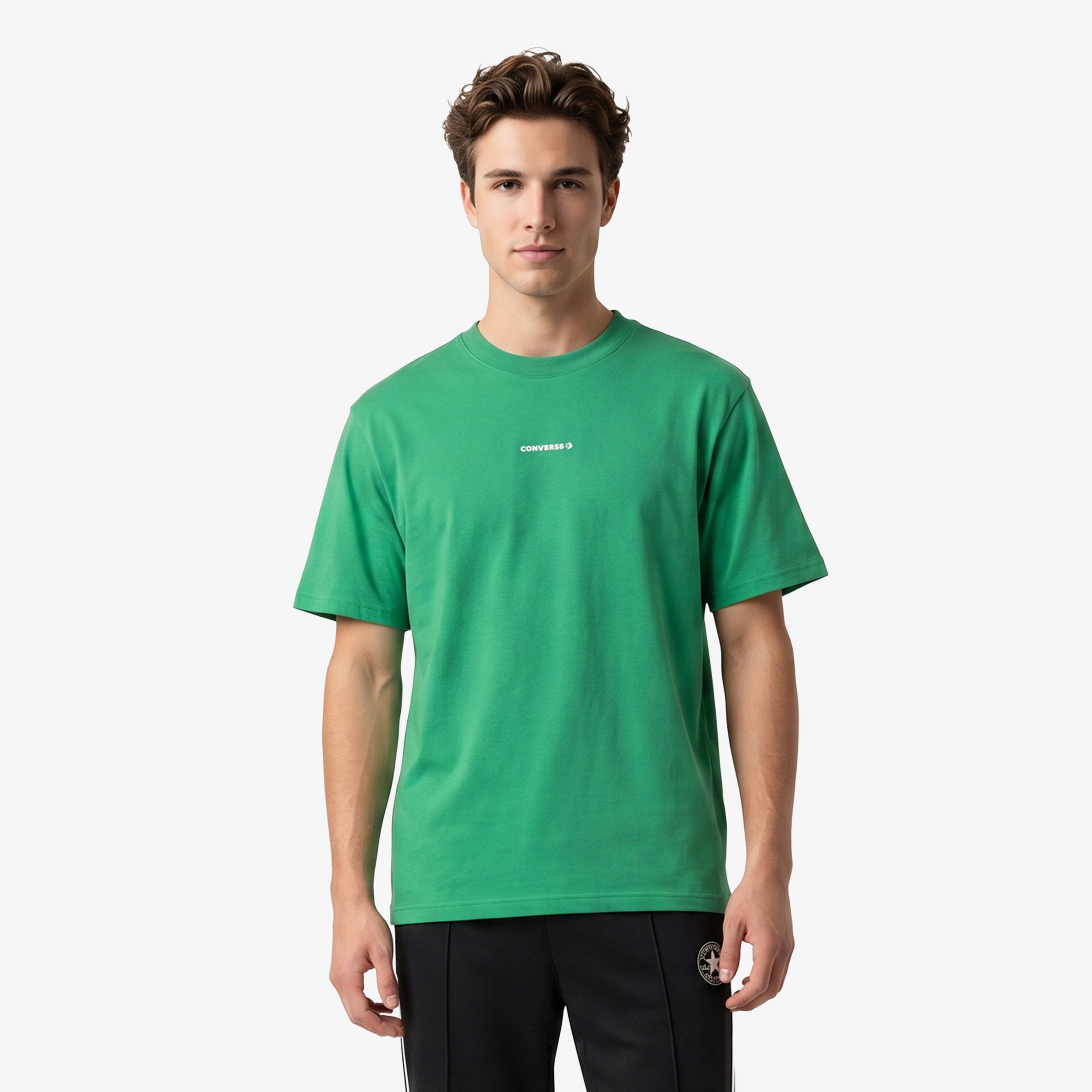 Converse Erkek Yeşil Grafik Baskılı T-Shirt