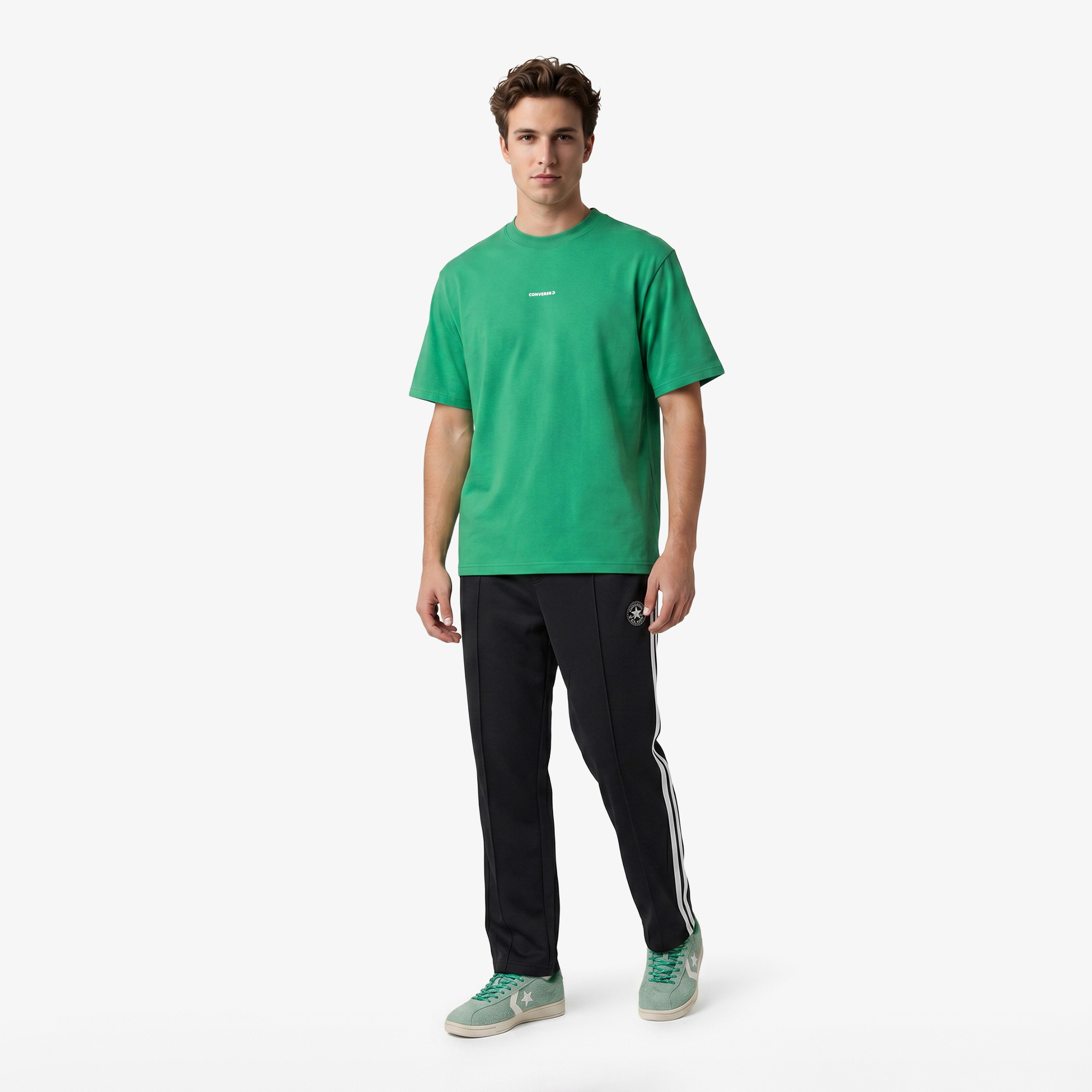 Converse Erkek Yeşil Grafik Baskılı T-Shirt