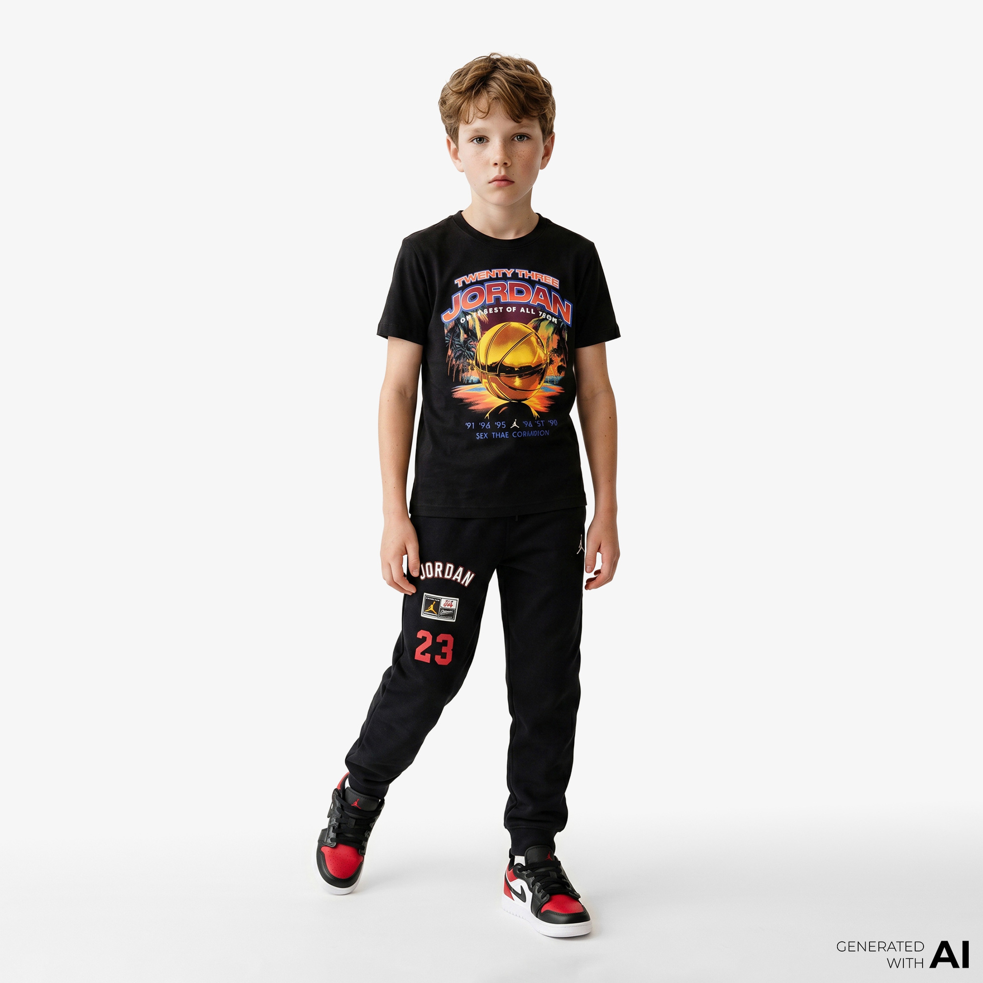 Jordan Venice Beach Hoops Erkek Çocuk Siyah T-Shirt