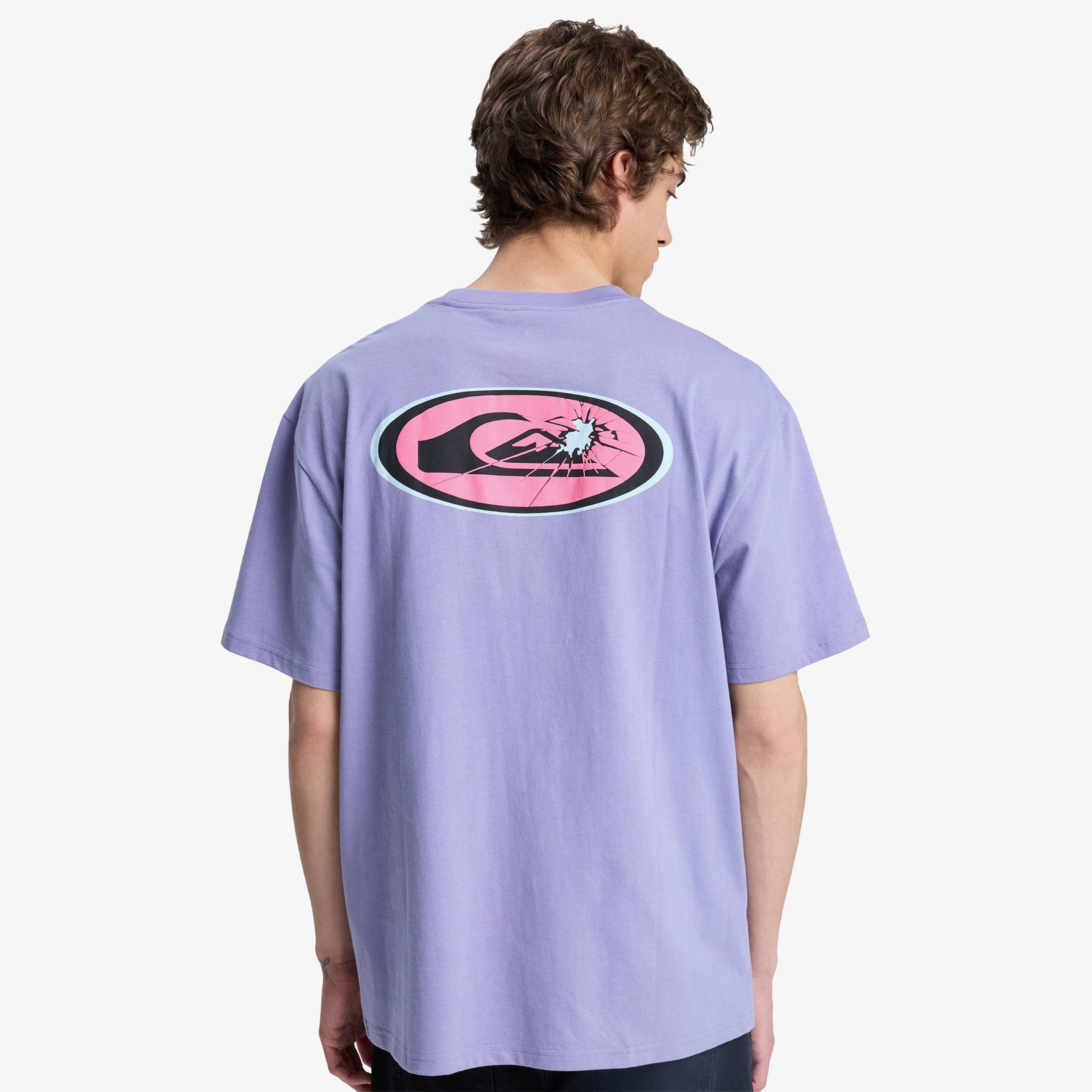 Quiksilver Fractured Wave Erkek Mor T-Shirt
