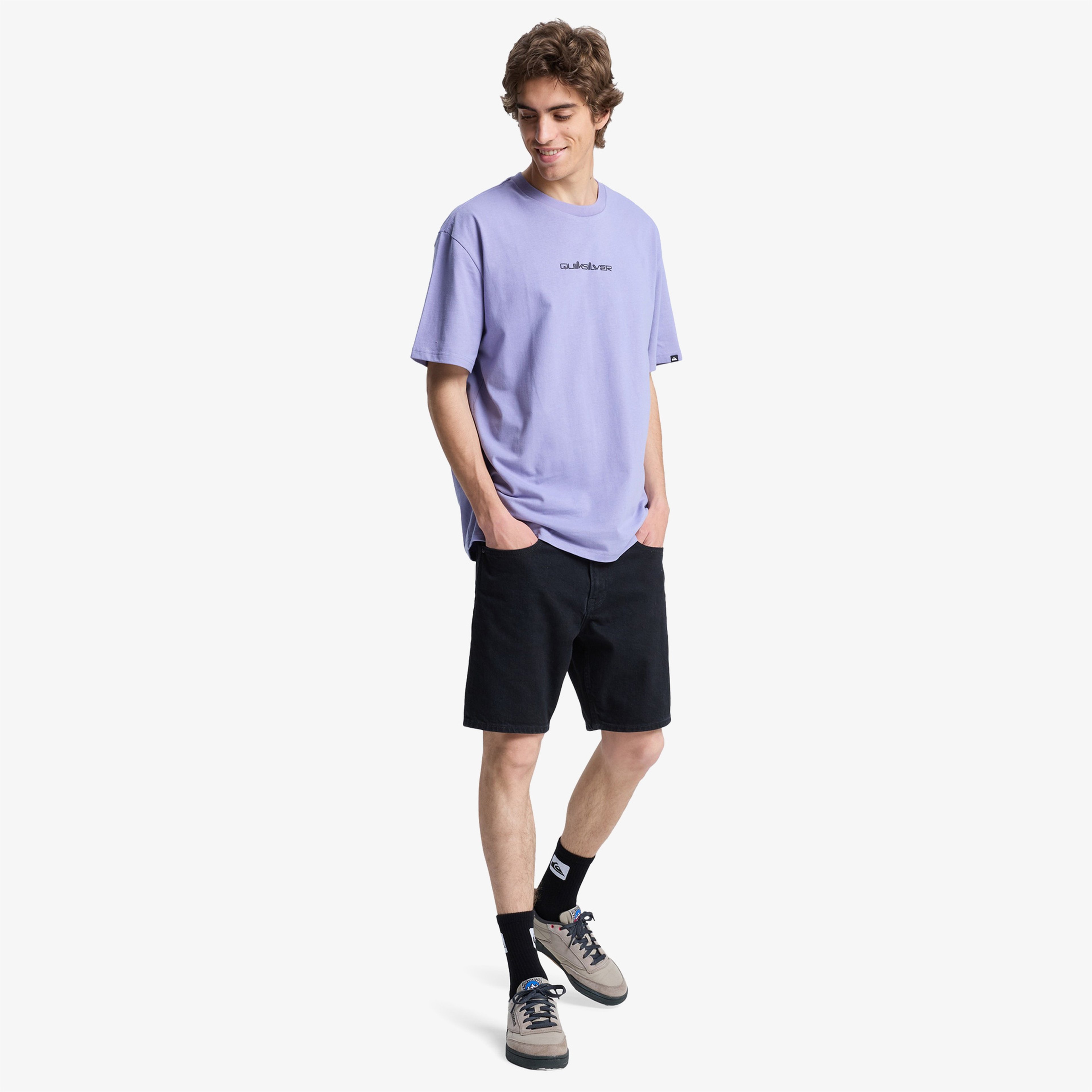 Quiksilver Fractured Wave Erkek Mor T-Shirt