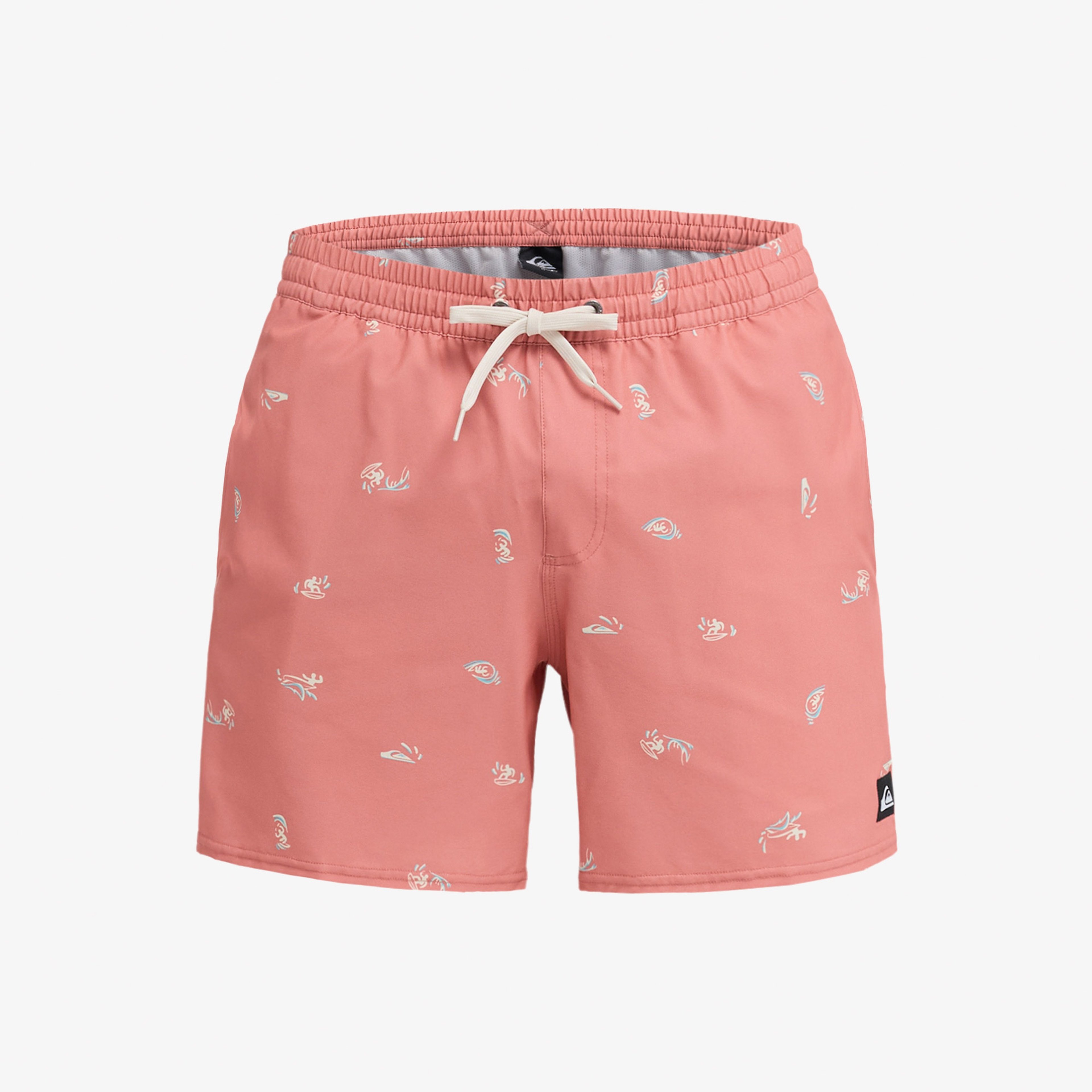 QuiksiStretch Printed Erkek Pembe Deniz Şortu