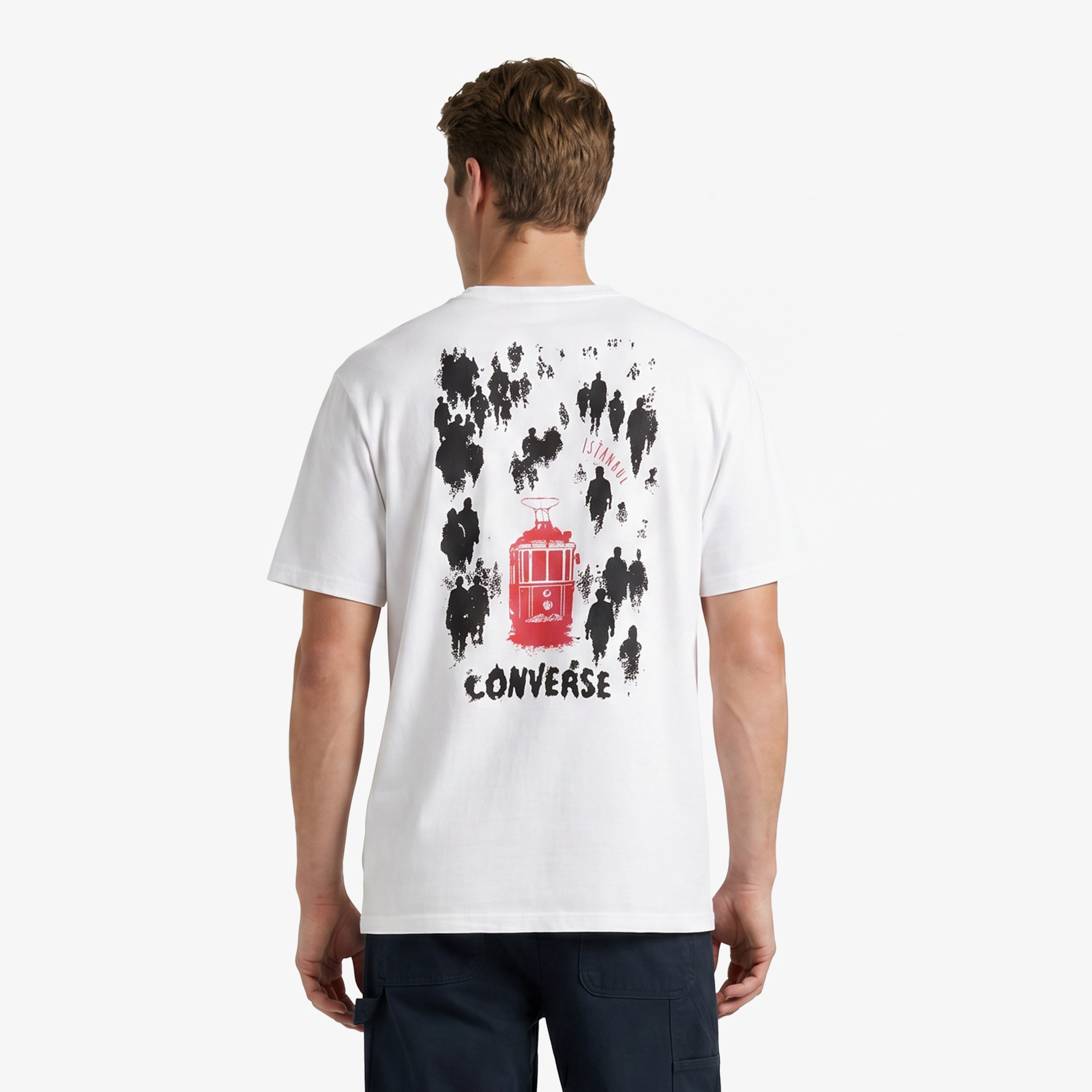 Converse Erkek Beyaz Grafik Baskılı T-Shirt