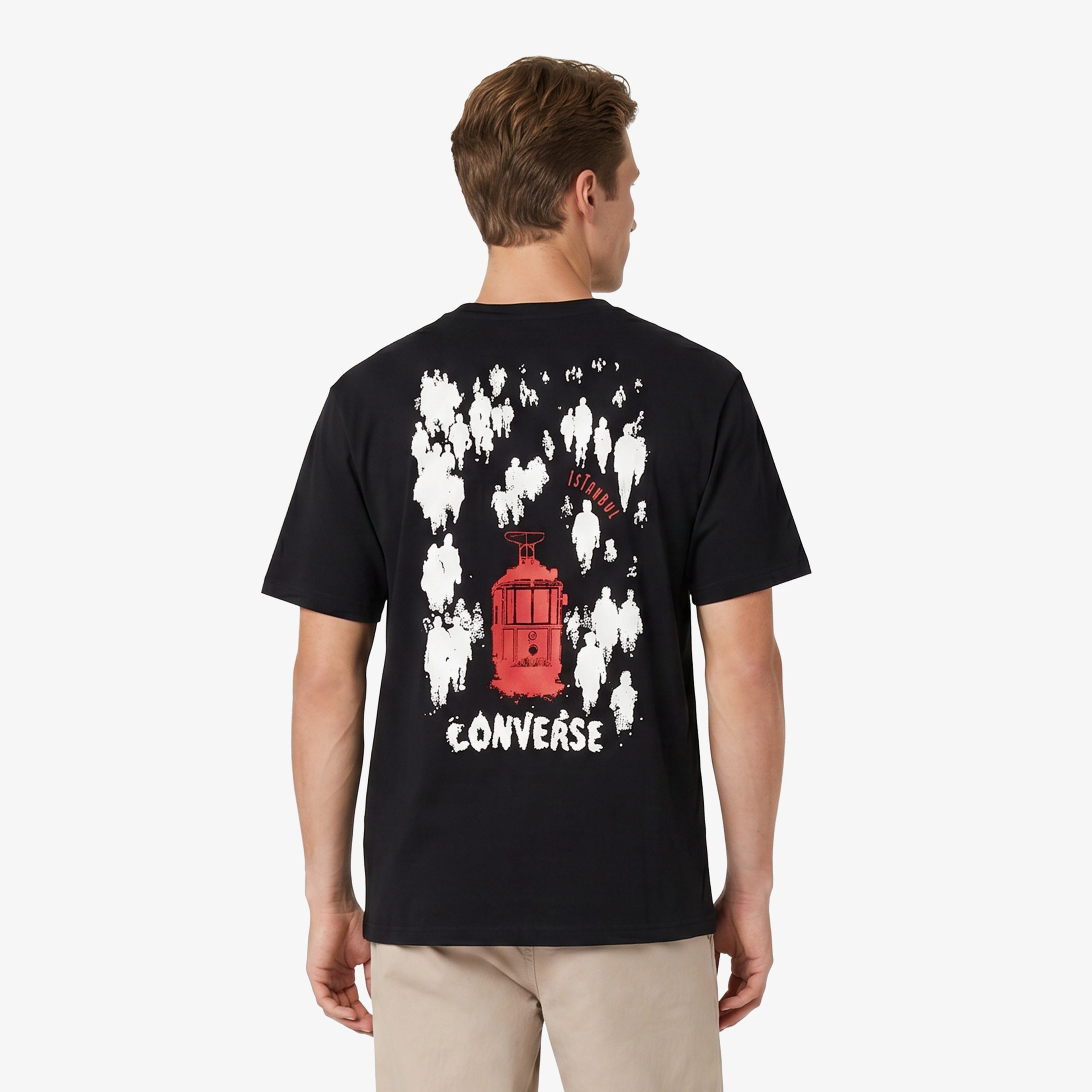 Converse Erkek Siyah Grafik Baskılı T-Shirt