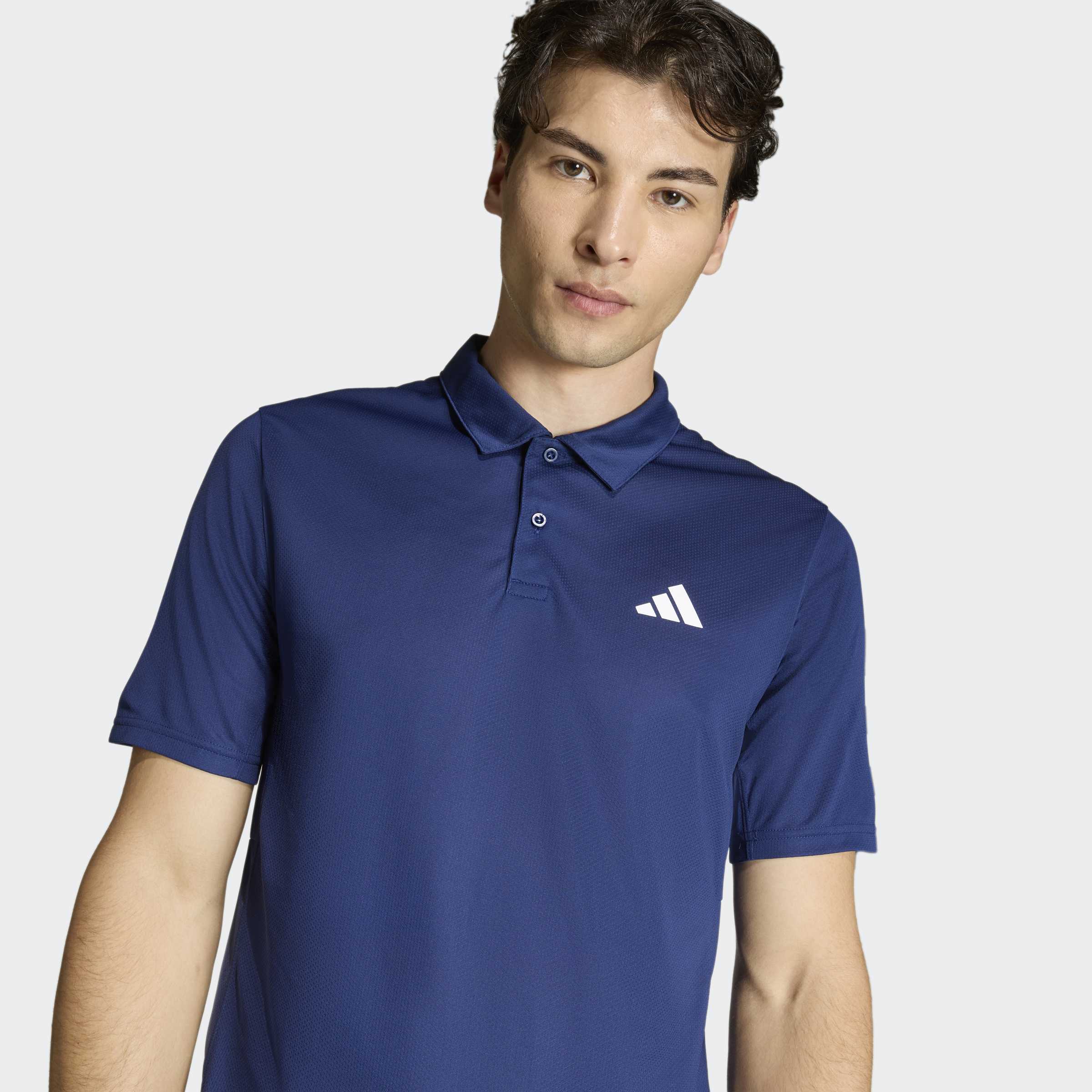 adidas Workout Essentials Base Erkek Mavi Antrenman Polo