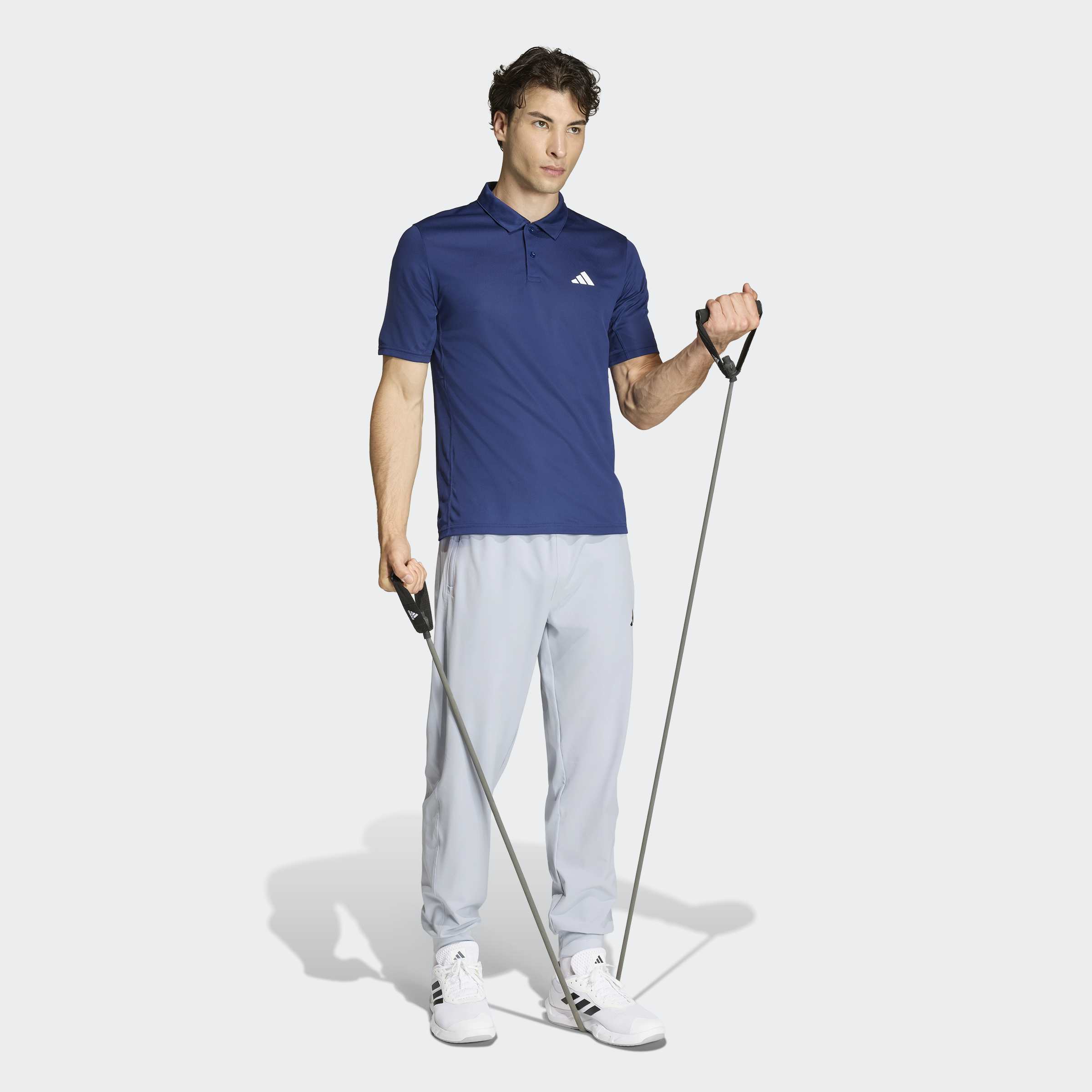 adidas Workout Essentials Base Erkek Mavi Antrenman Polo