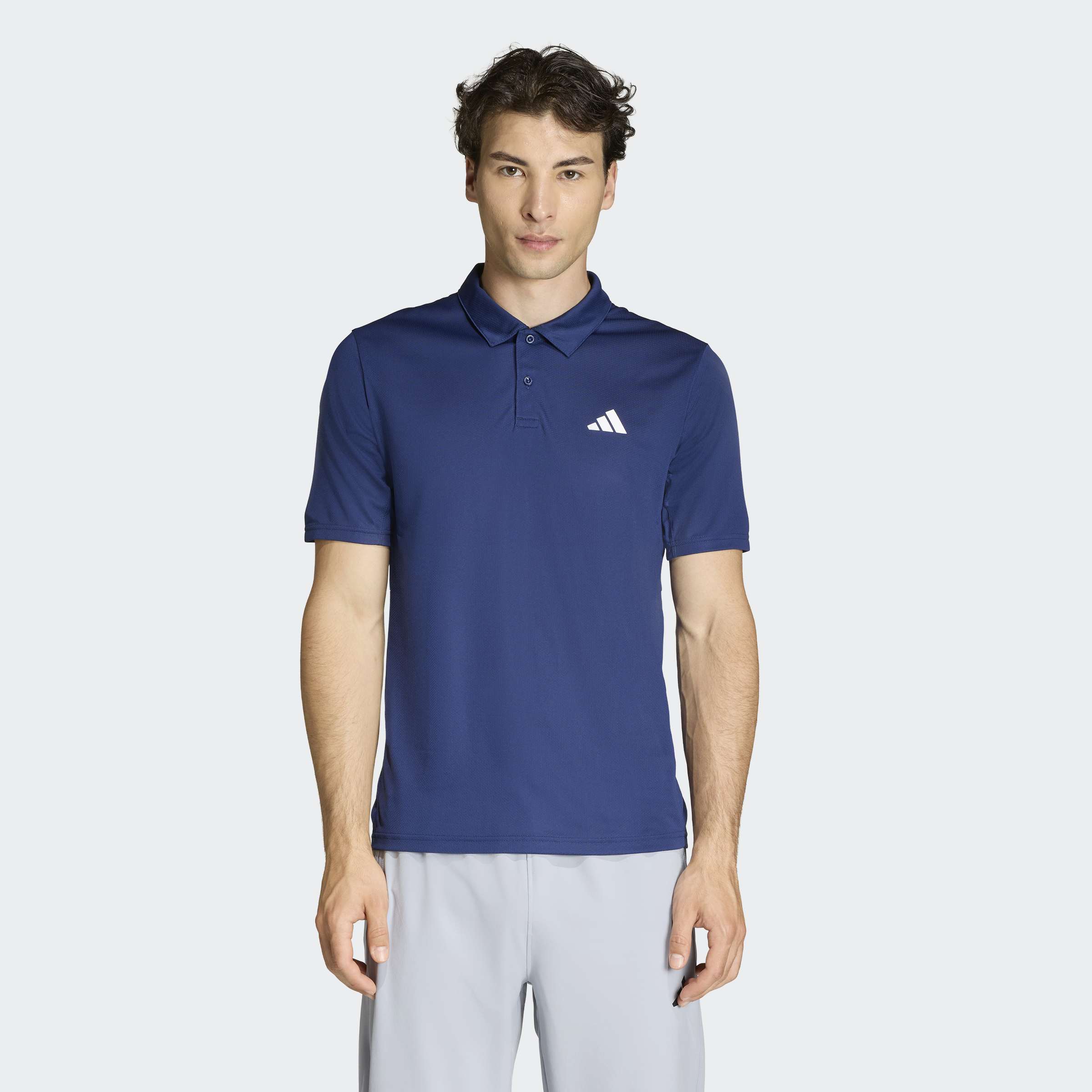 adidas Workout Essentials Base Erkek Mavi Antrenman Polo