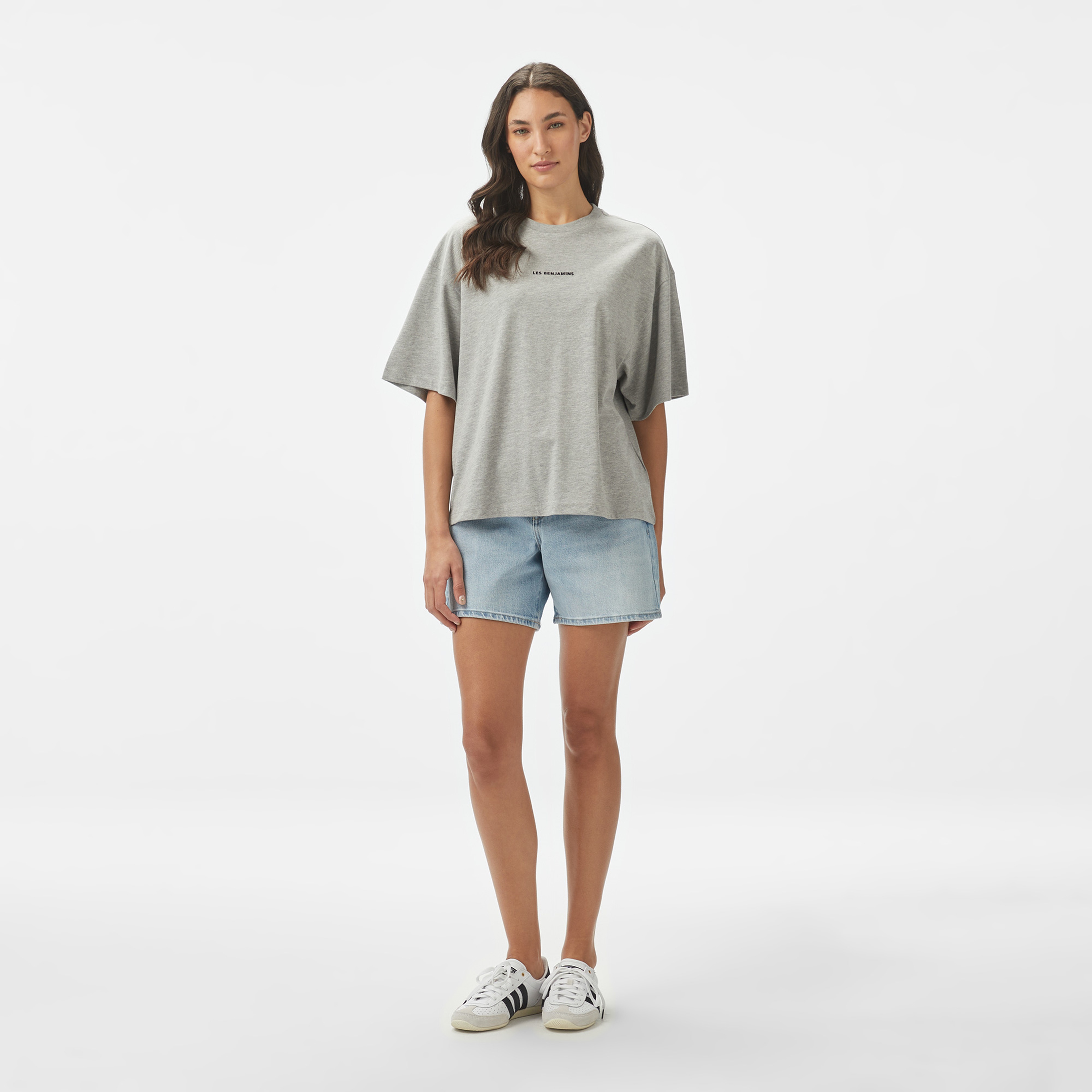 Les Benjamins 308 Kadın Gri T-Shirt