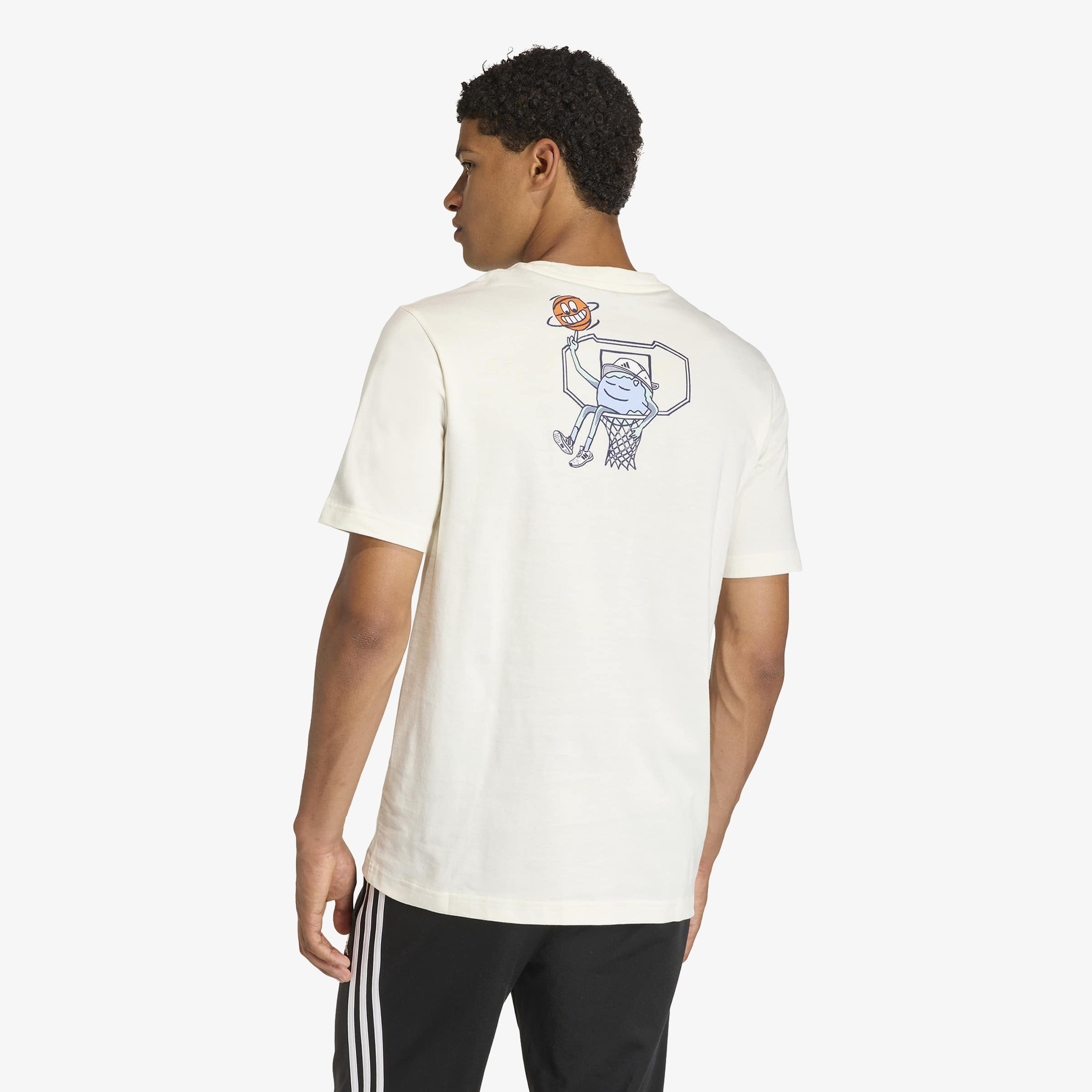 adidas Edwards Basketball Erkek Beyaz T-Shirt