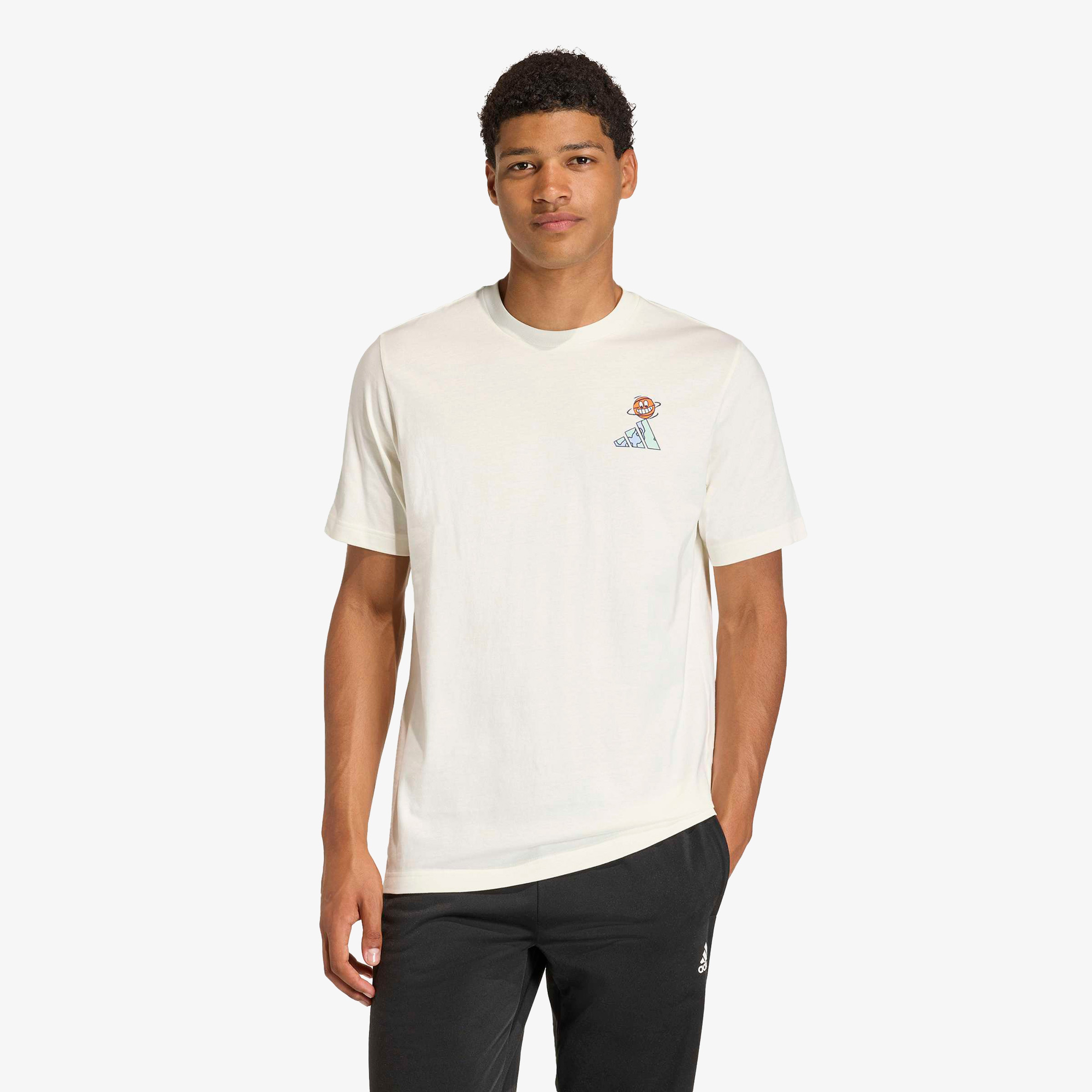 adidas Edwards Basketball Erkek Beyaz T-Shirt