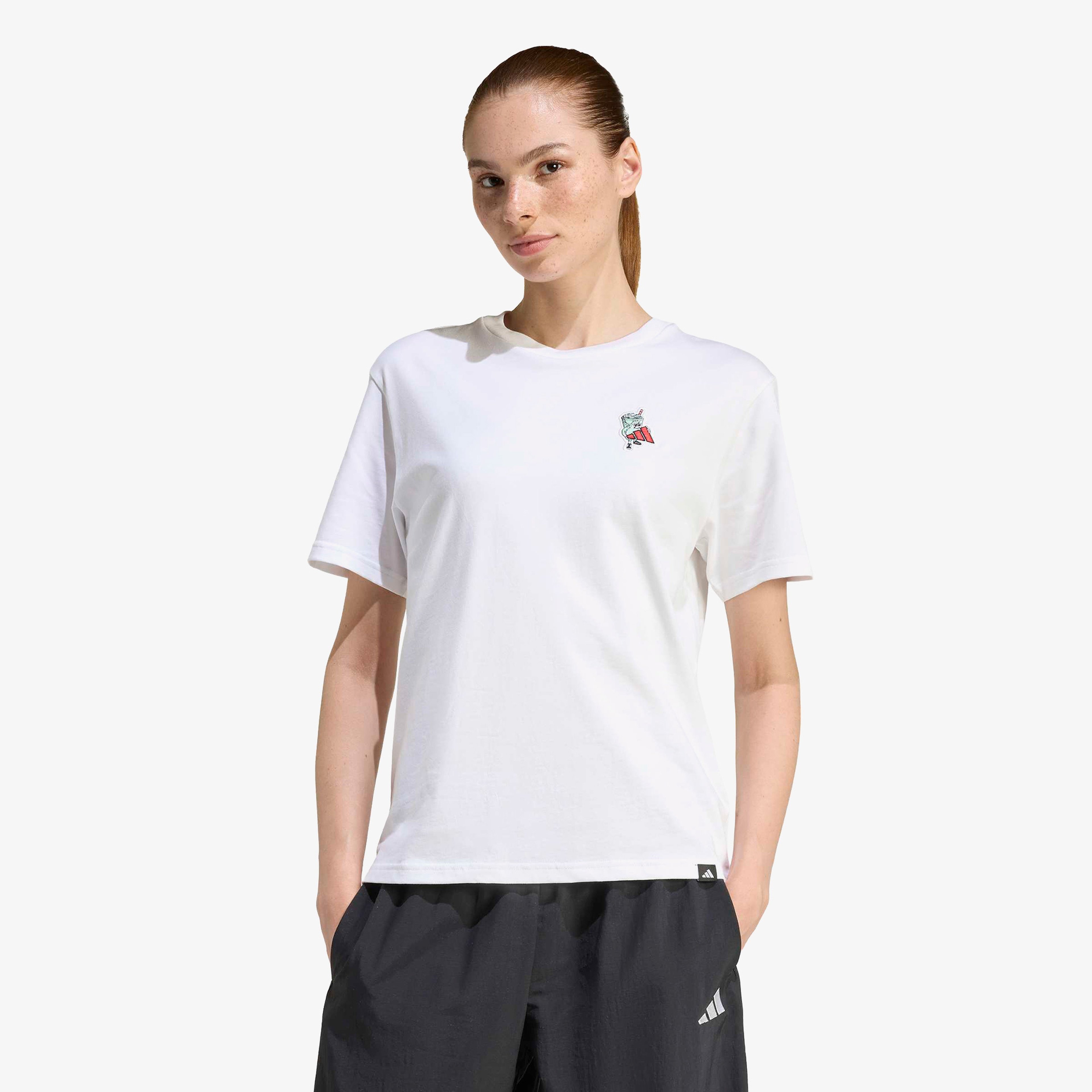 adidas Food Graphic Kadın Beyaz T-Shirt