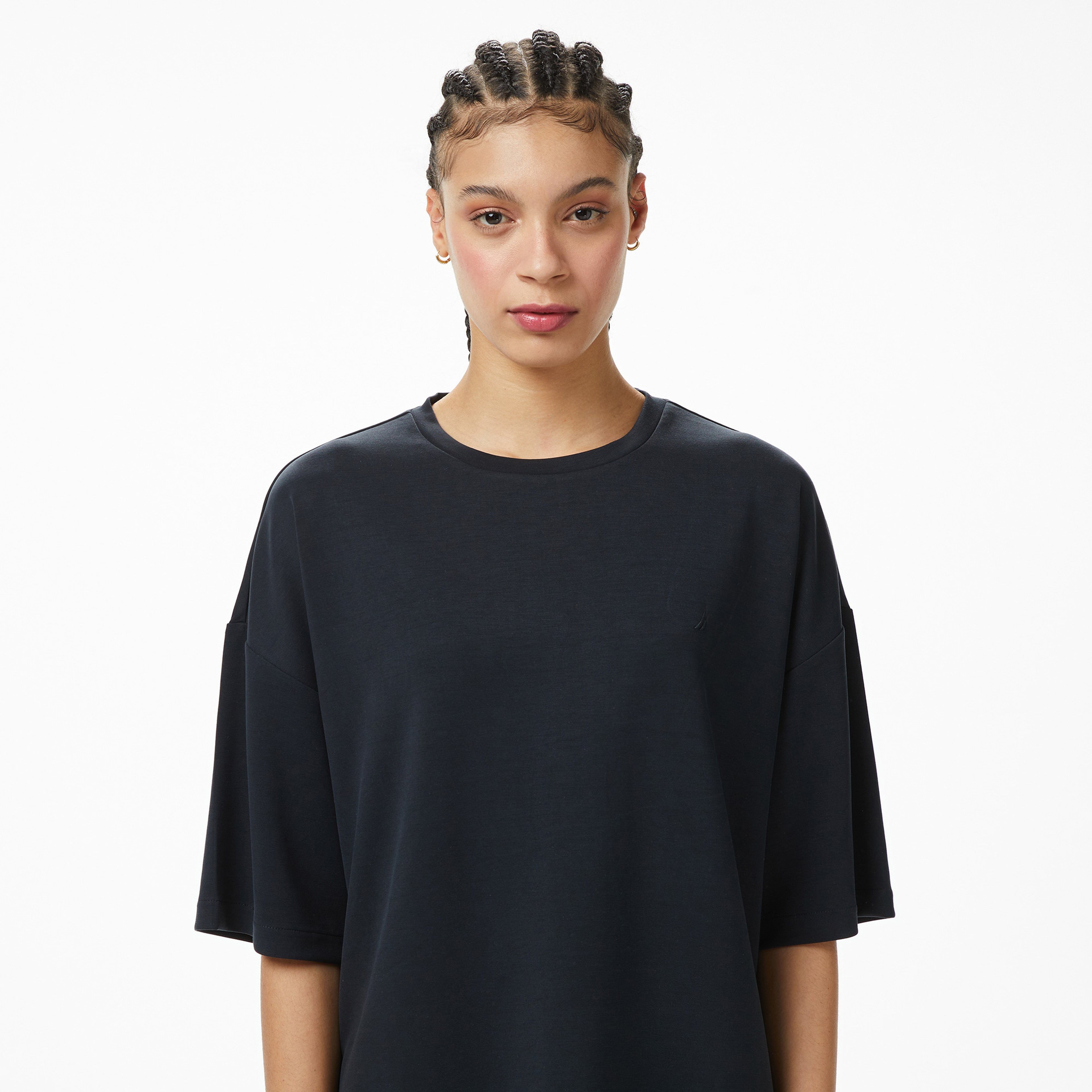 Nautica Kadın Siyah Regular Fit T-Shirt