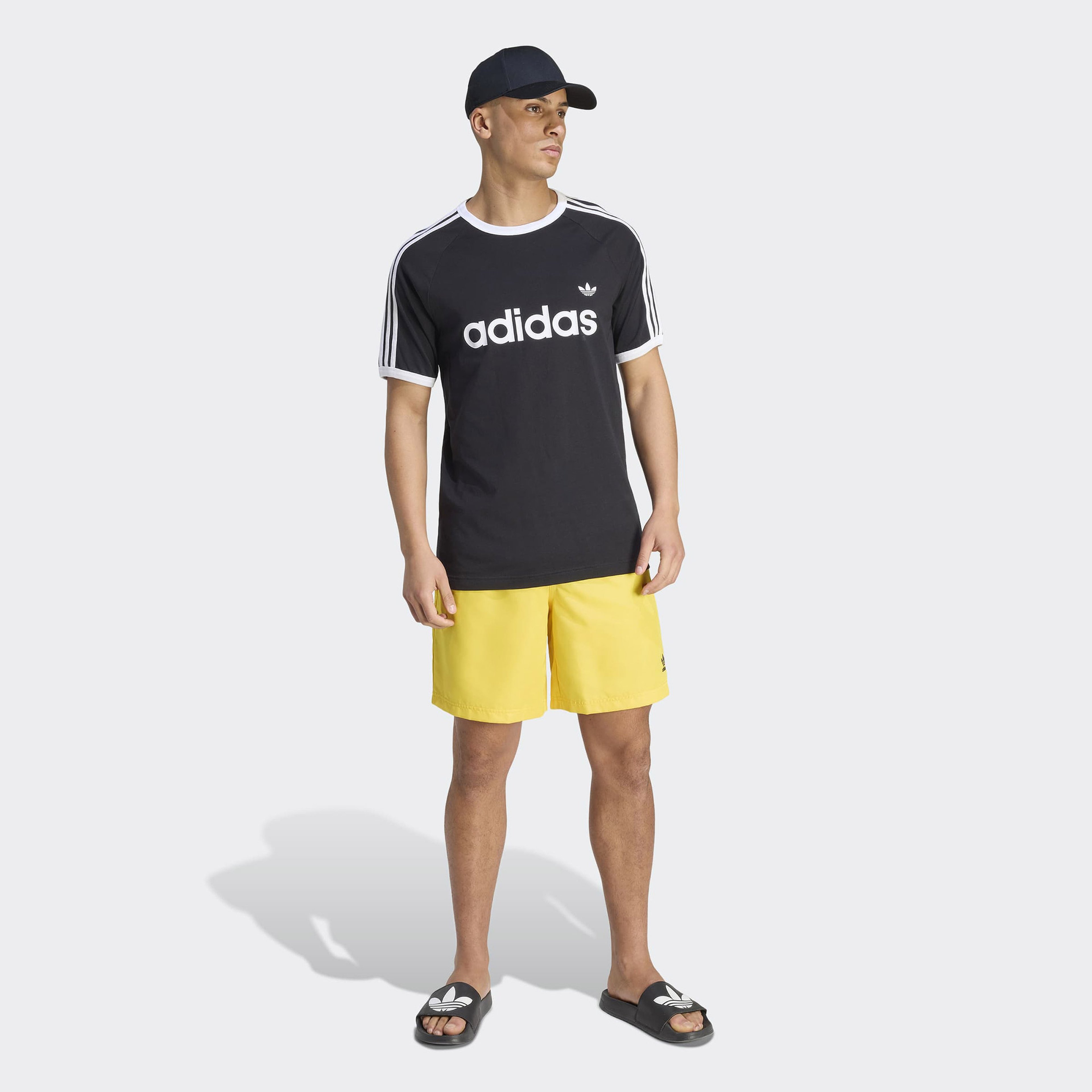 adidas Adicolor 8 İnç Erkek Sarı Deniz Şortu